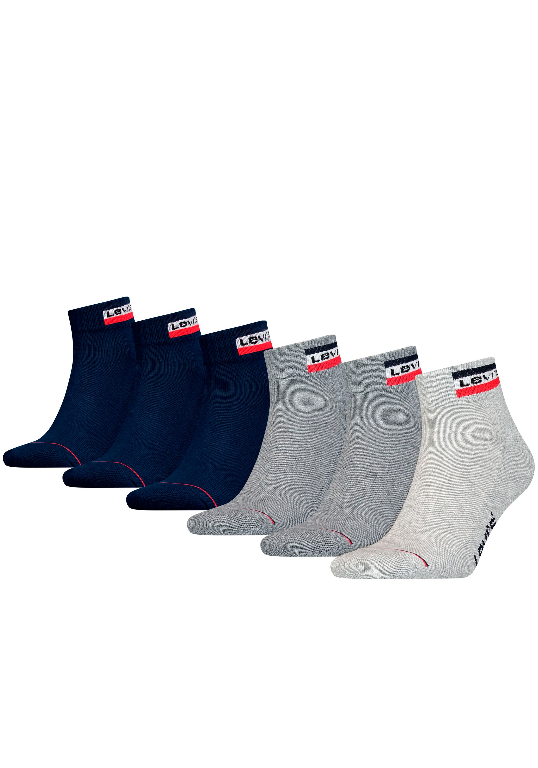 Image of Levis Kurzsocken Packung, 6 Stk. tlg. mit breitem Logobund