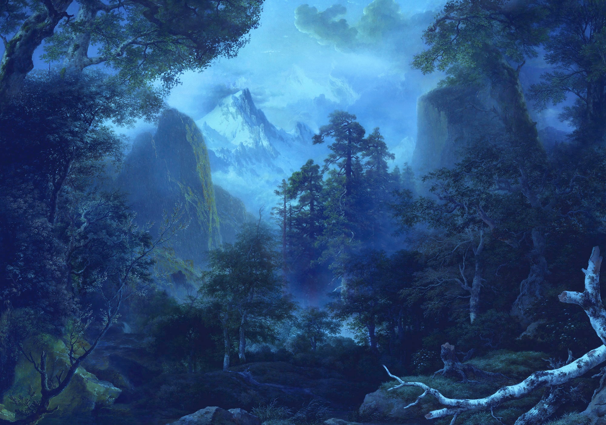 Image of Komar Vliestapete "Digitaldruck Vlies - Midnight - Grösse 400 x 280 cm" bedruckt glatt Wohnzimmer, Schlafzimmer
