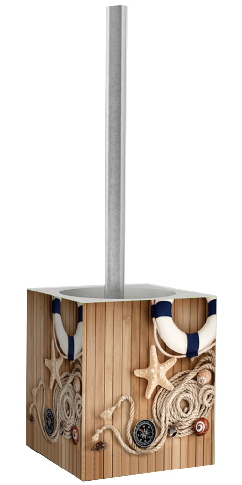 Sanilo Set d'accessoires de salle de bain »Maritime« bestehend aus WC-Sitz, Badteppich, Stöpsel, Seifenspender, WC-Bürste