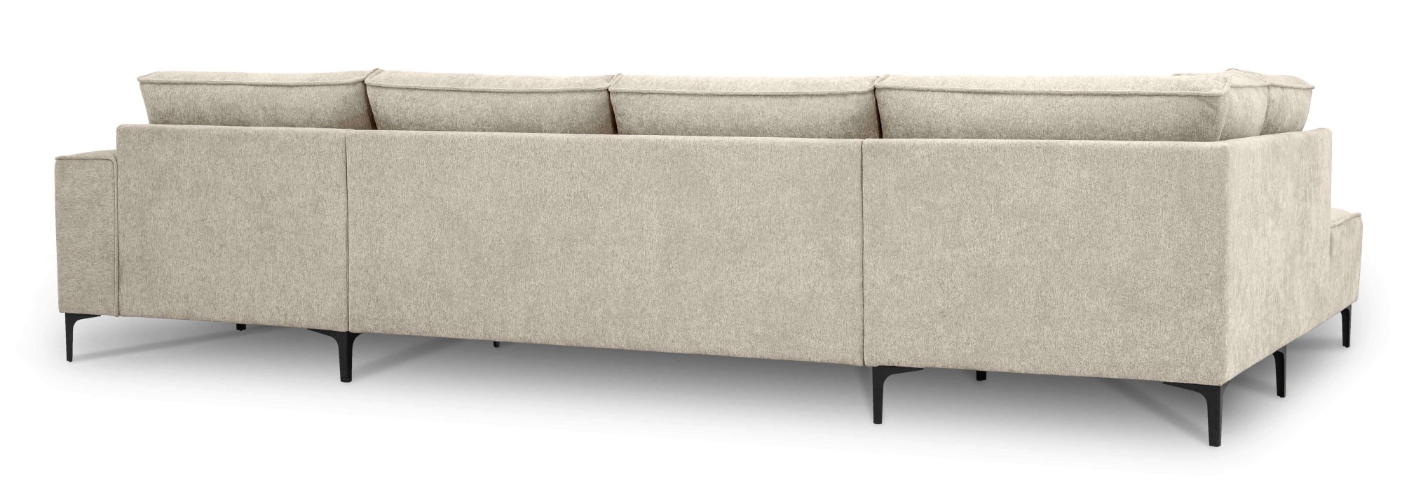Home affaire Wohnlandschaft »OLAND Bouclé U-Form, XXL, B: 345 cm, Skandi-Design« U-Form, 345 cm, Wellenunterfederung, Skandi-Design, Metallfüsse