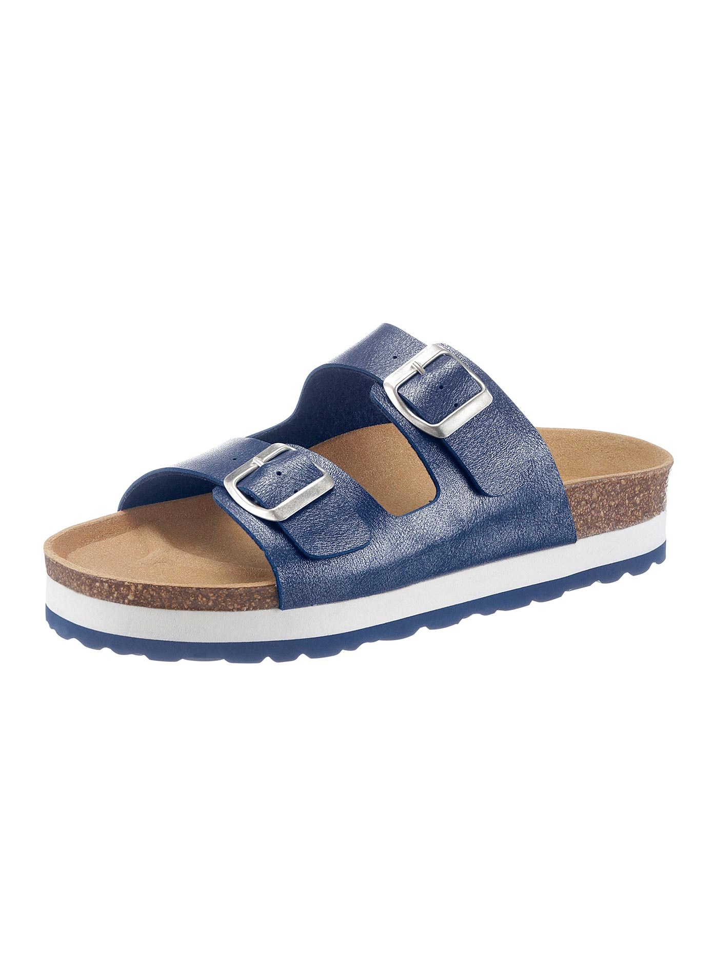 Pantolette mit weissem Sohlenrand