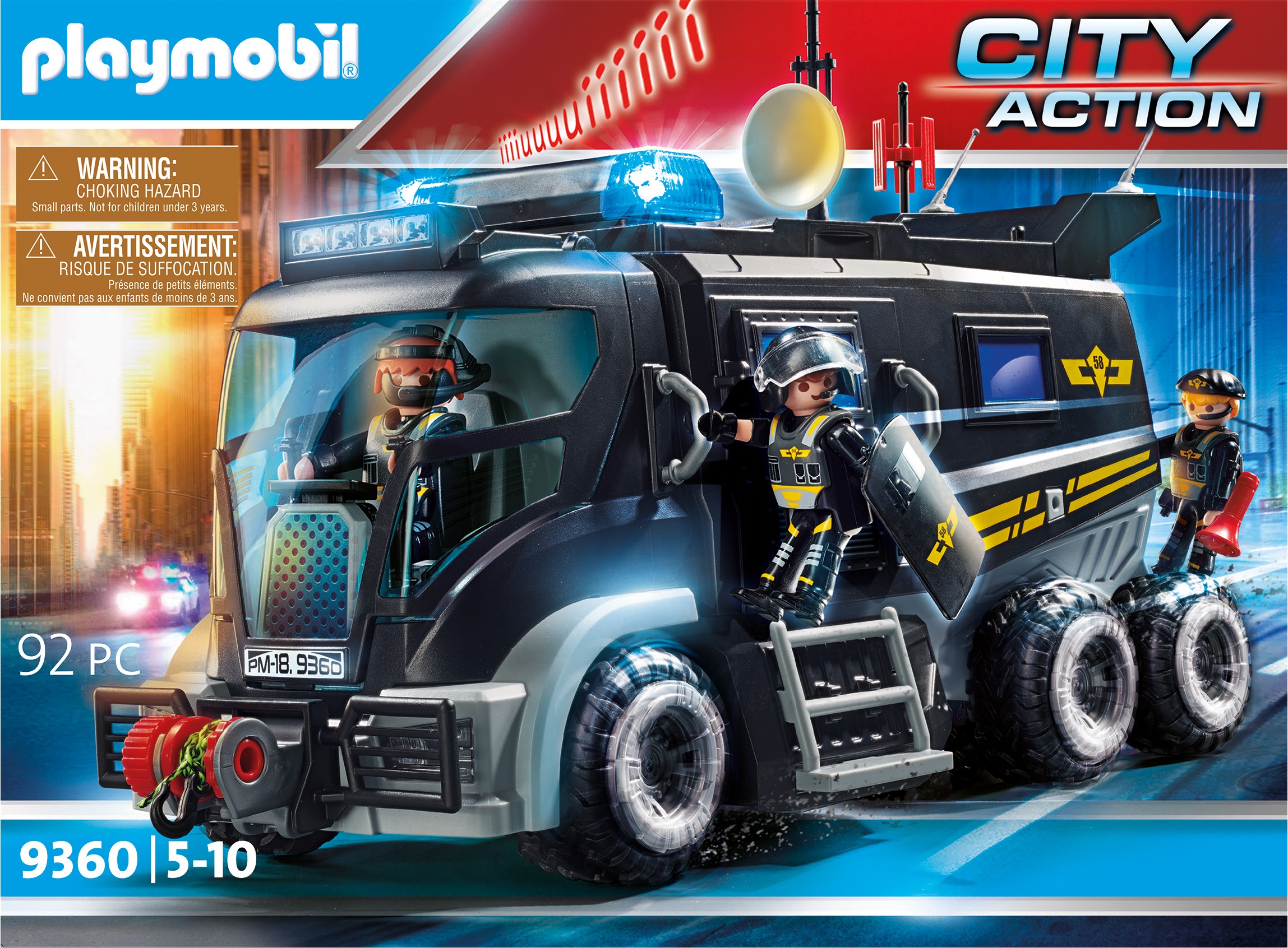 Image of Playmobil® Konstruktions-Spielset »SEK-Truck mit Licht und Sound (9360), City Action«, (92 St.), Made in Germany bei Ackermann Versand Schweiz