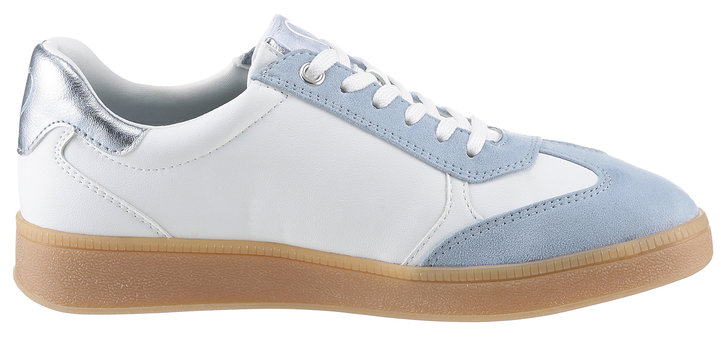 MARCO TOZZI Plateausneaker  , Freizeitschuh, Halbschuh, Schnürschuh mit Kontrastbesatz