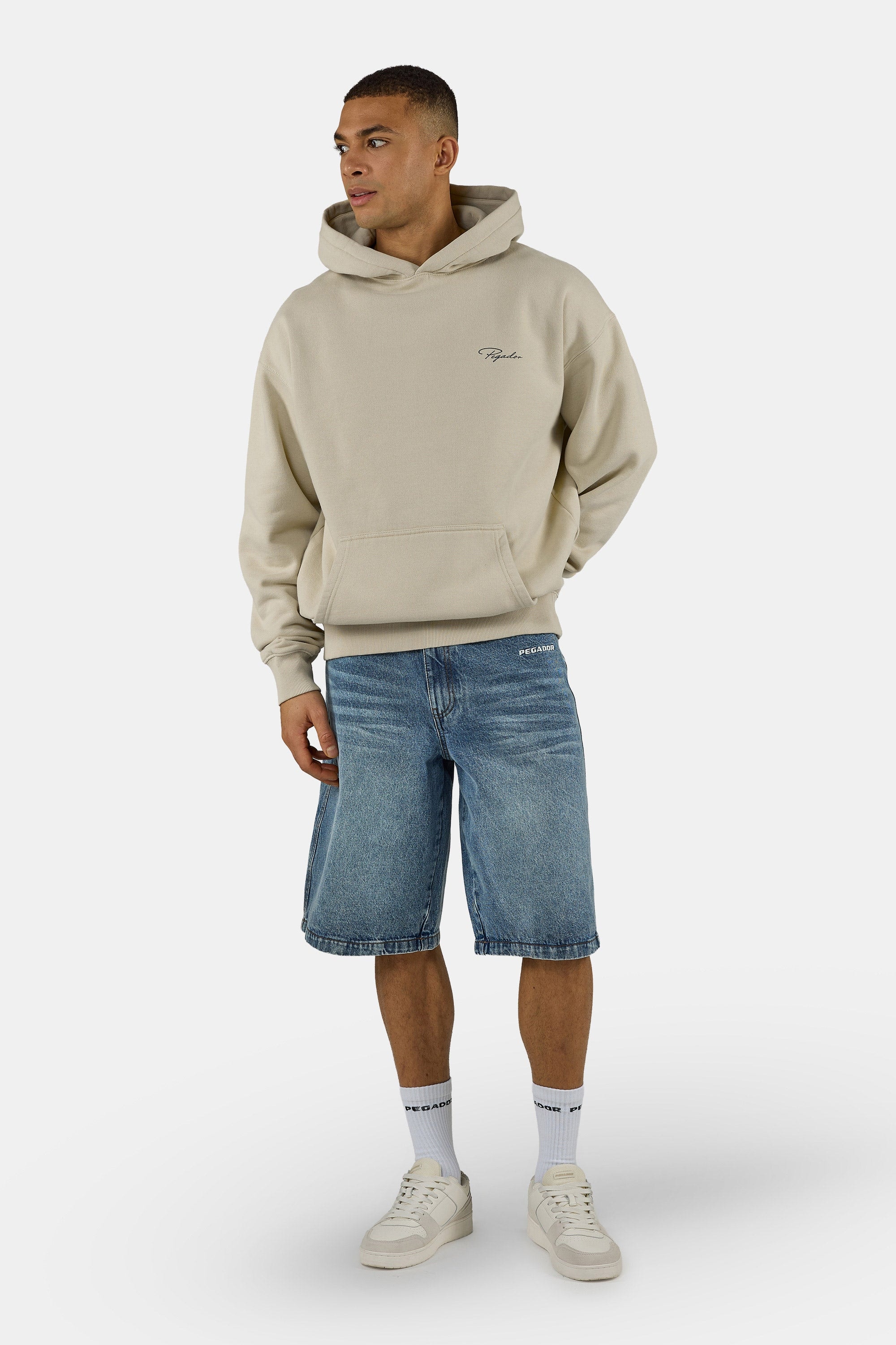 PEGADOR Sweat à capuche »Pike Oversized Hoodie«, mélange de coton, oversize
