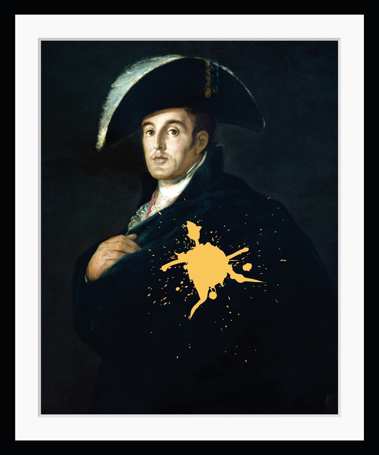 Image of queence Bild "Angel mit Farbklecks" Gemälde Historische Persönlichkeiten Kunst Mann HD Premium Poster-Druck inkl. Holzrahmen