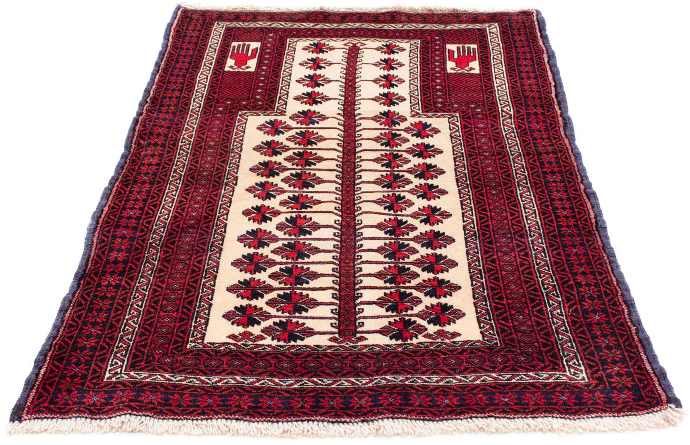 Image of morgenland Orientteppich »Belutsch - 136 x 89 cm - rot«, rechteckig, 8 mm Höhe, Wohnzimmer, Handgeknüpft, Einzelstück mit Zertifikat bei Ackermann Versand Schweiz