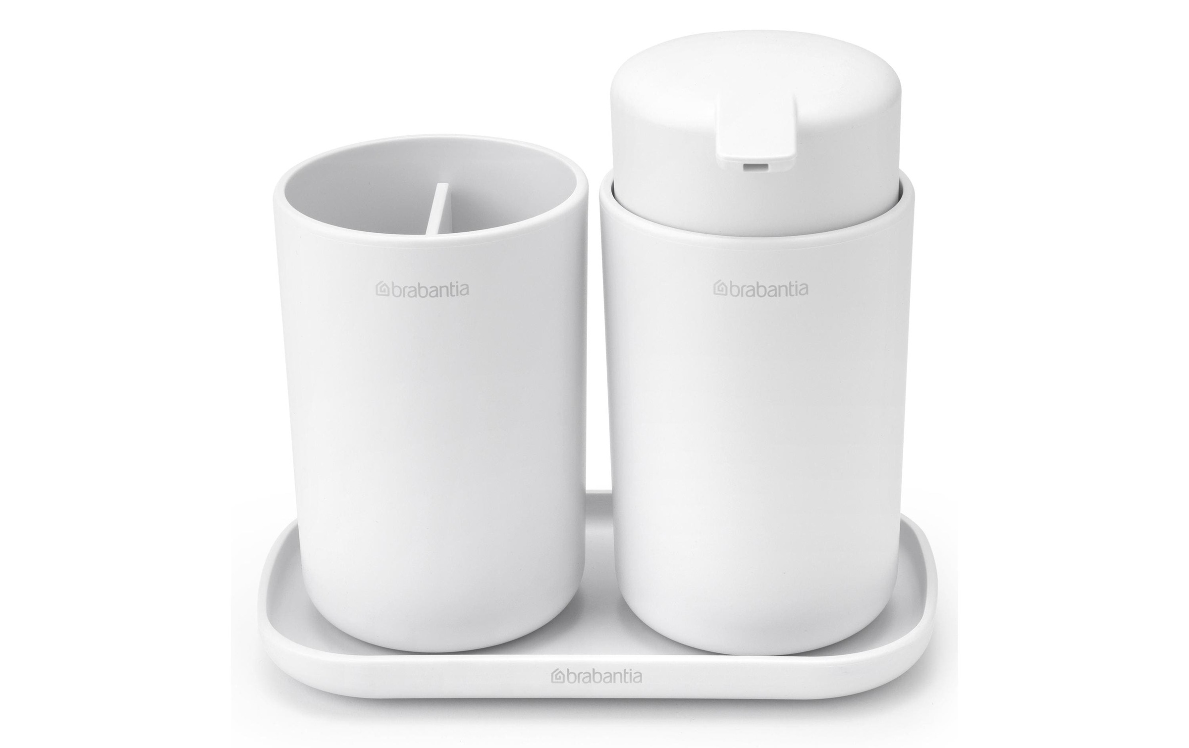 Brabantia Badaccessoire-Set »ReNew mit Zahnputzbecher und Schale Weiss«