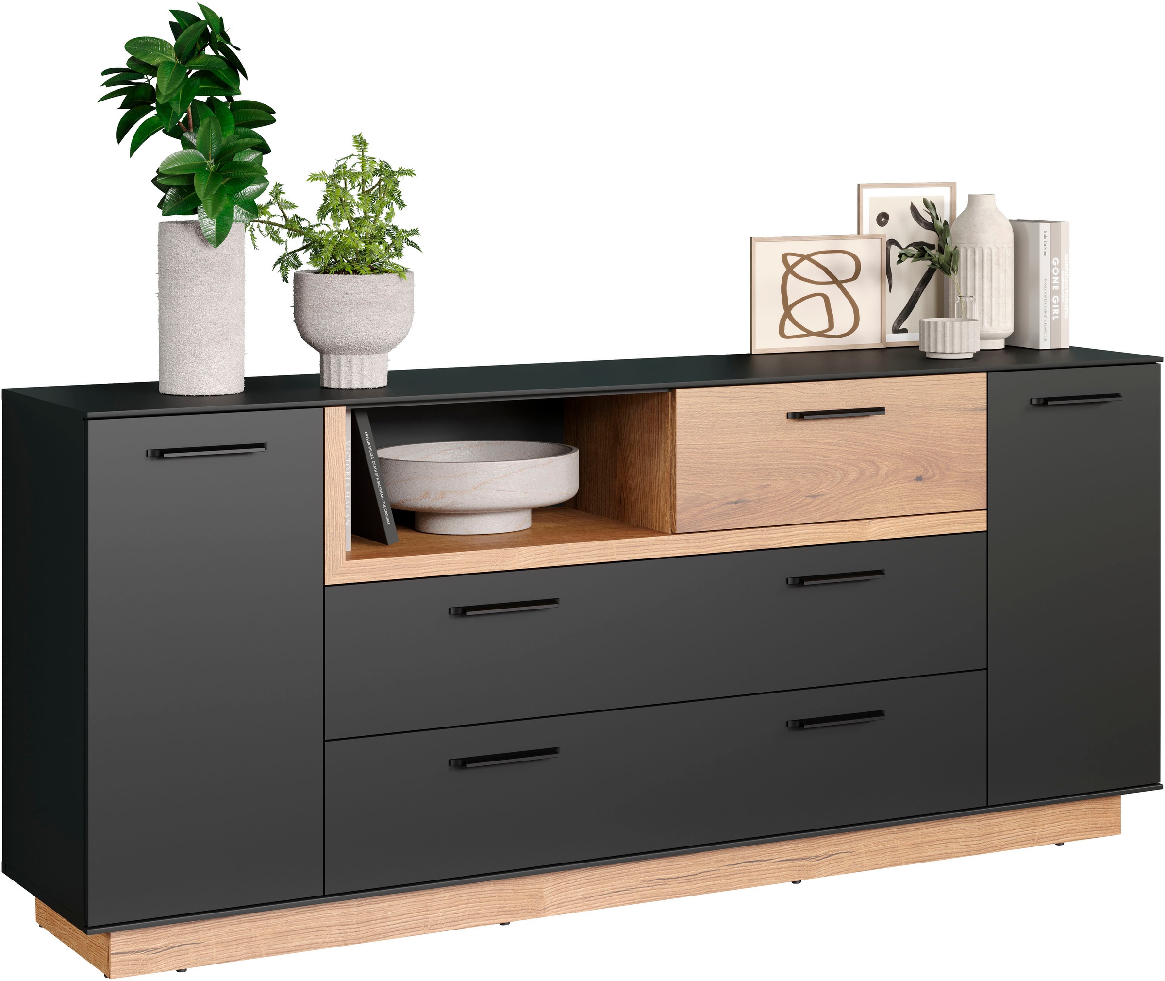 INOSIGN Sideboard »Premont« 1 Stk. tlg. Kommode, Breite 187 cm breit, mit viel Stauraum