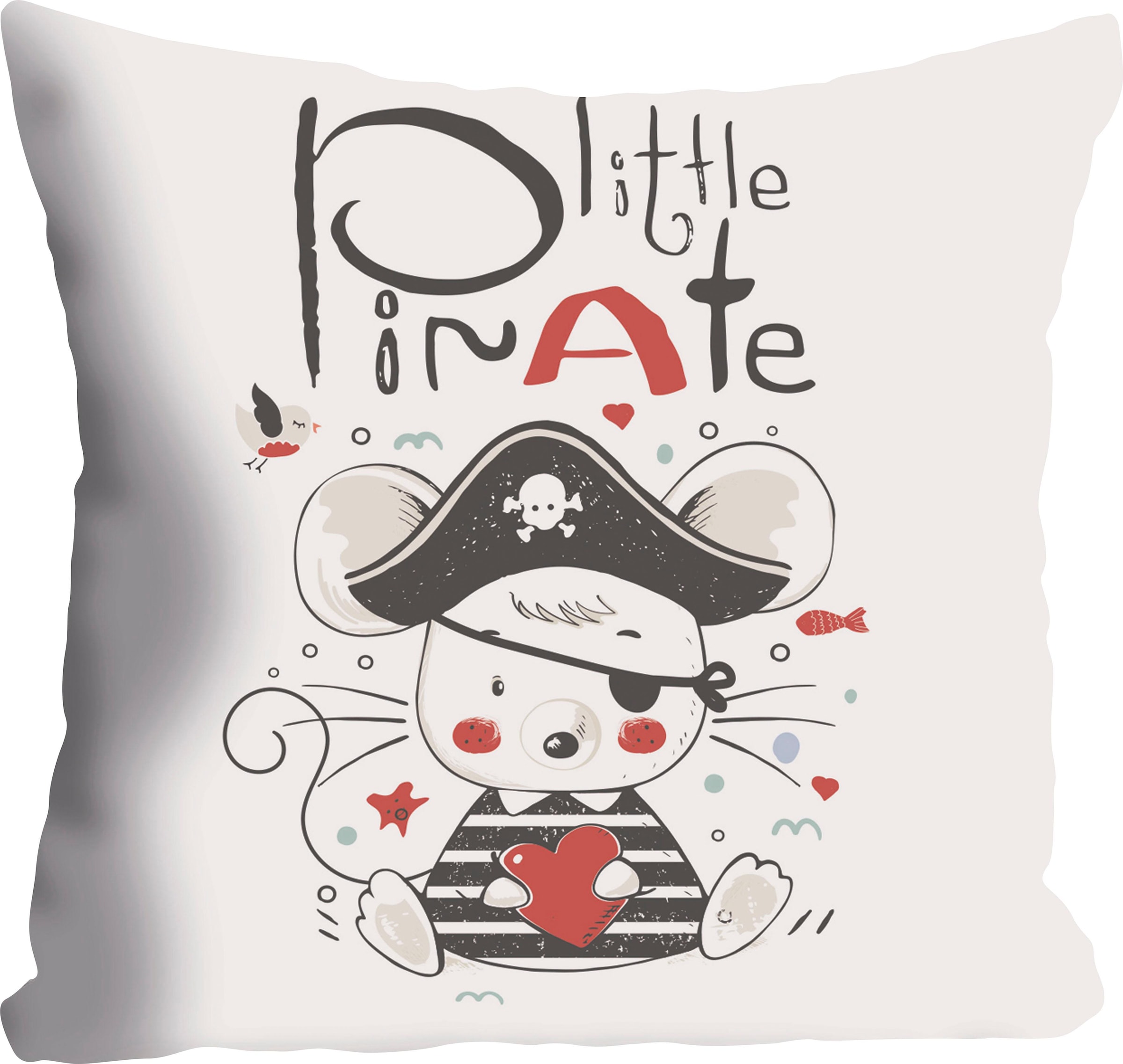 Image of queence Dekokissen ""Little Pirate"" Kissenhülle ohne Füllung, 1 Stück