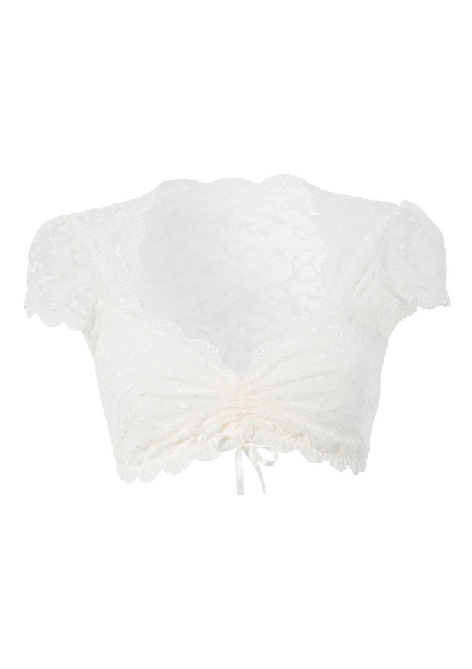 Dirndlbluse mit Gummizug am Saum