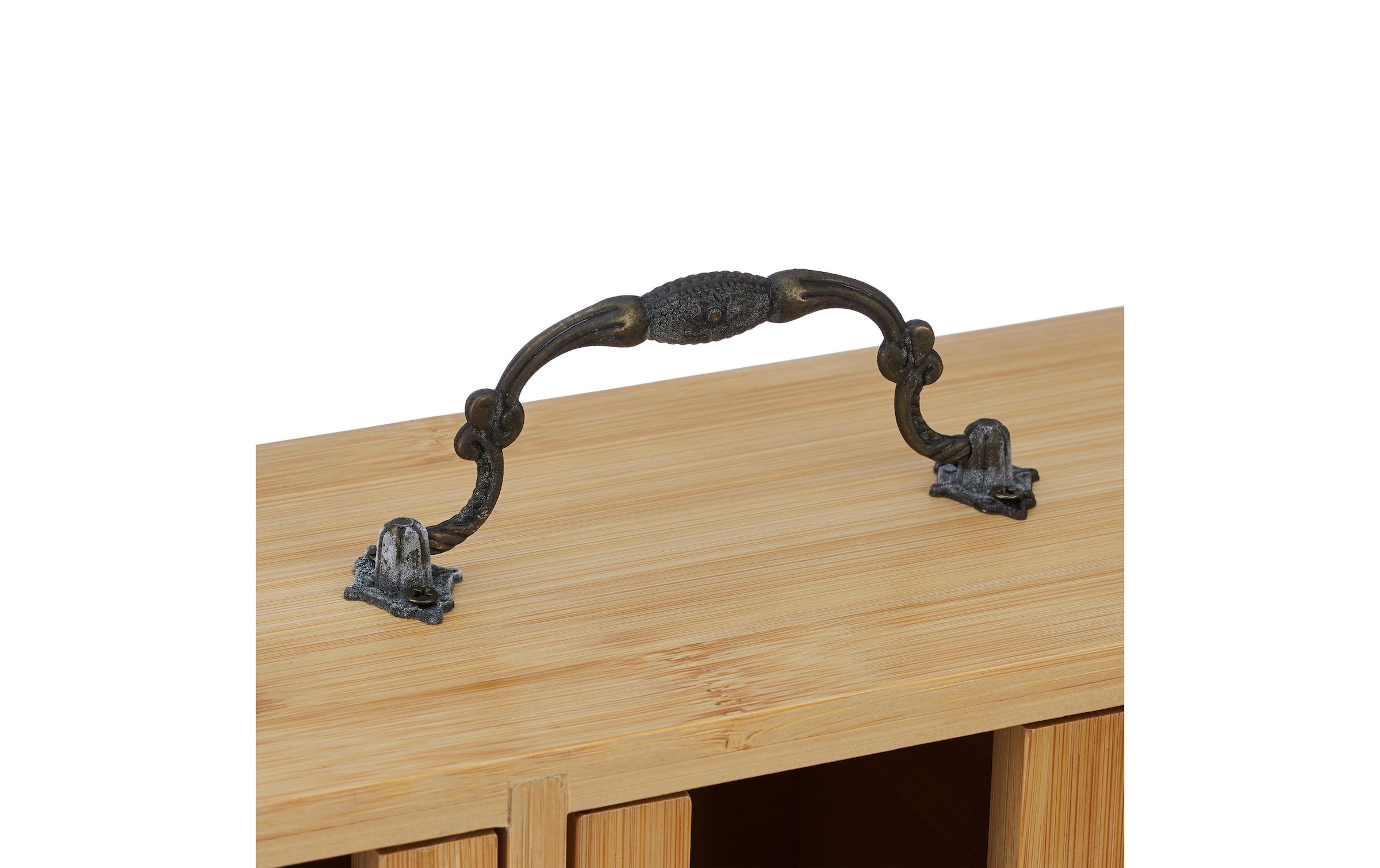 relaxdays Boîte à thé »Hellbraun/Kupfer« 1 cuis tlg. Holzart: Bambus (China)