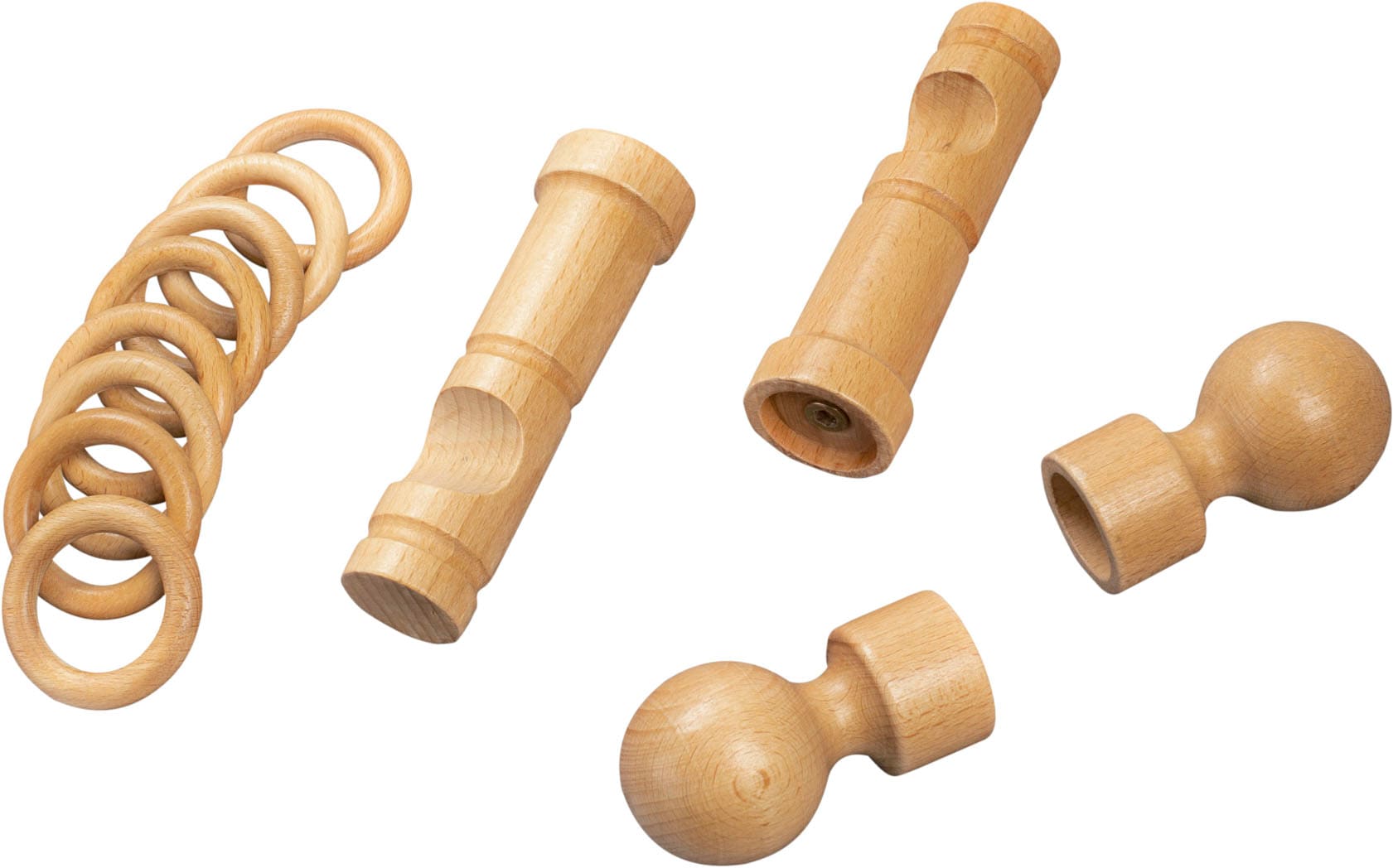 SN DECO GROUP Tringle à rideaux »Giro« 1 course-läufig Dimension fixe 28 mm, Holz, verschiedenen Längen und Farben, Komplettset