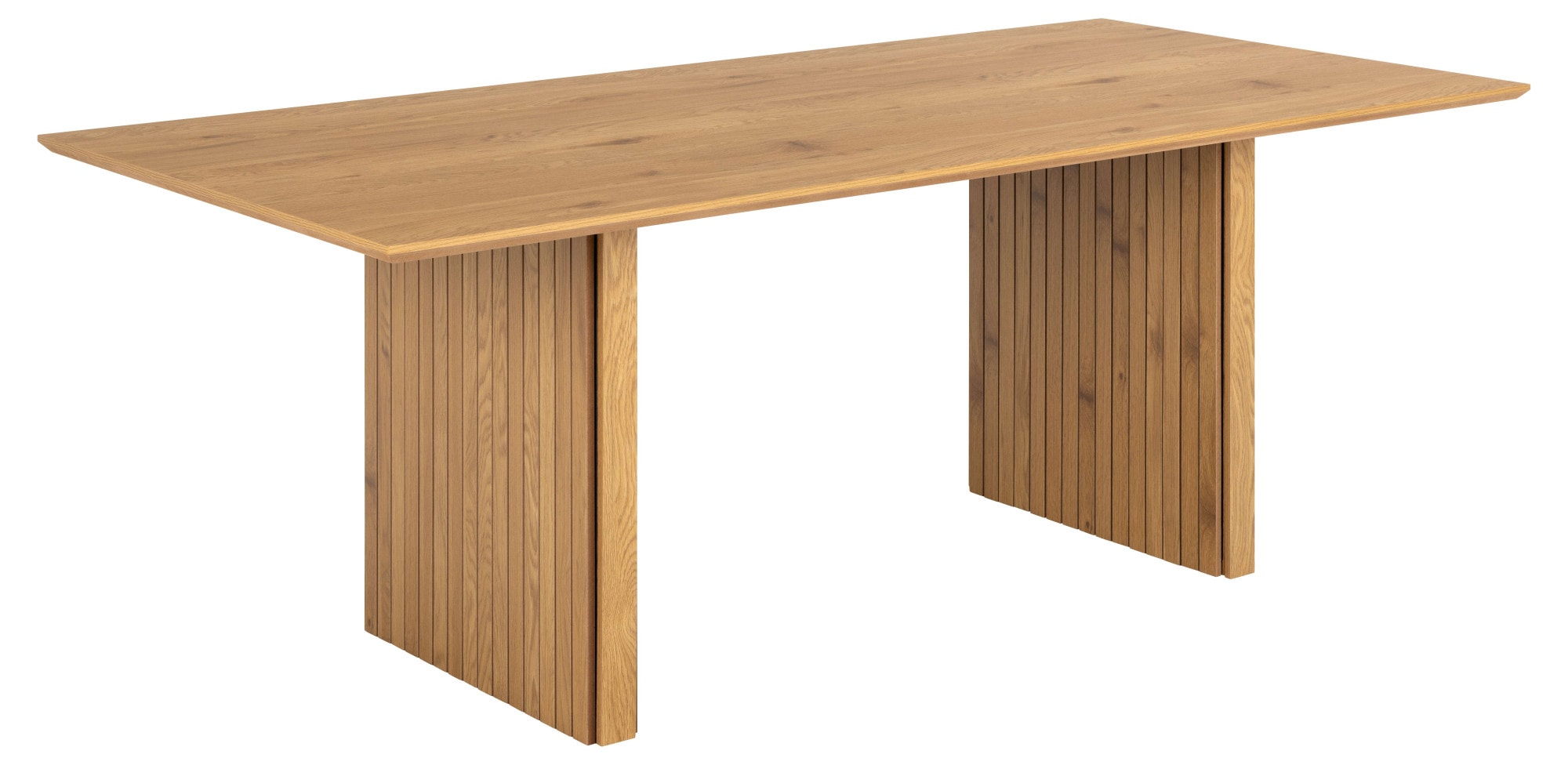 Image of ACTONA GROUP Esstisch "Colima" Esstisch, matt Wildeiche rau Melamin mit lamellenfront, 210x100x75 cm