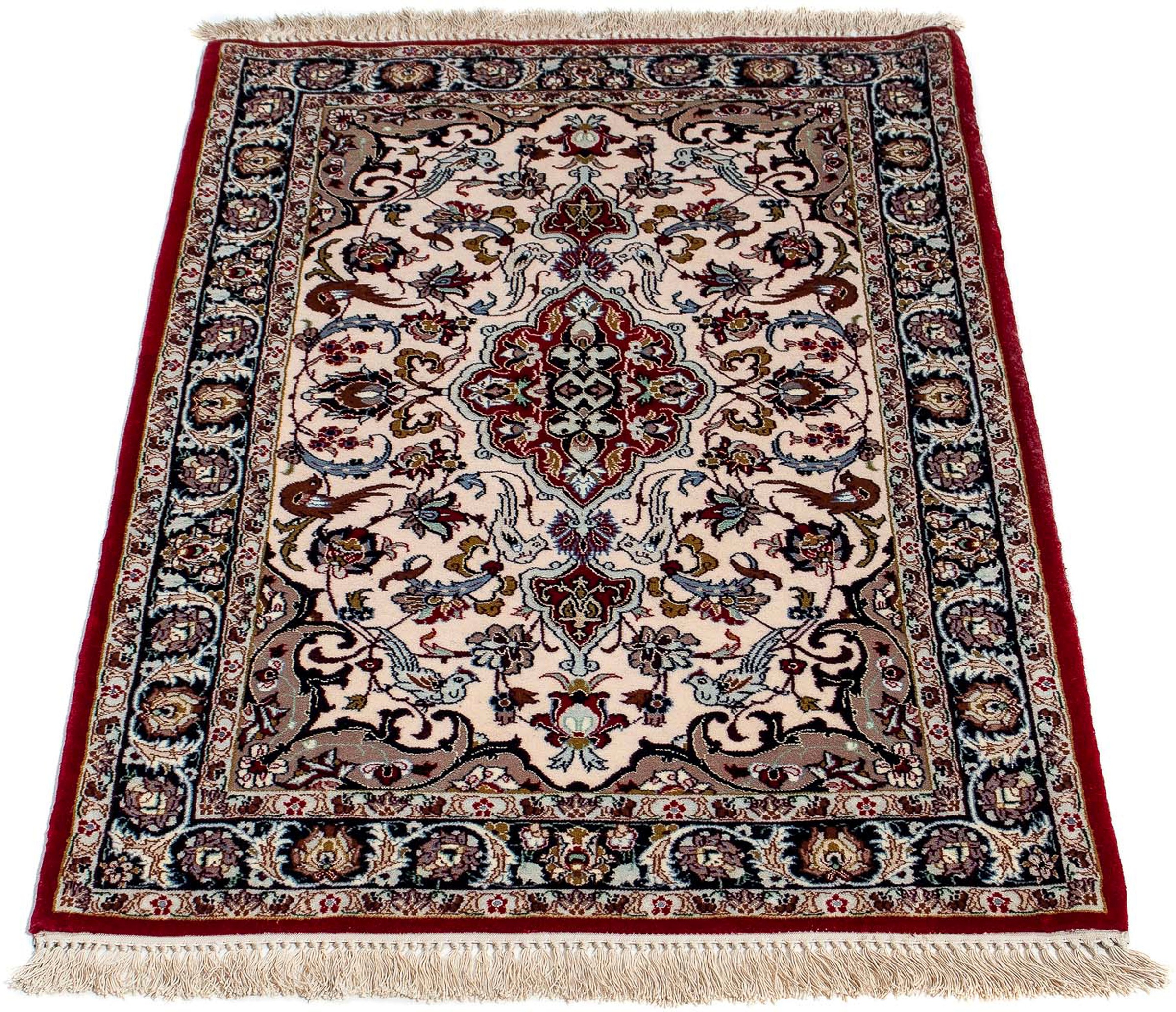 Image of morgenland Orientteppich »Perser - Isfahan - Premium - 114 x 68 cm - dunkelrot«, rechteckig, 6 mm Höhe, Wohnzimmer, Handgeknüpft, Einzelstück mit Zertifikat bei Ackermann Versand Schweiz