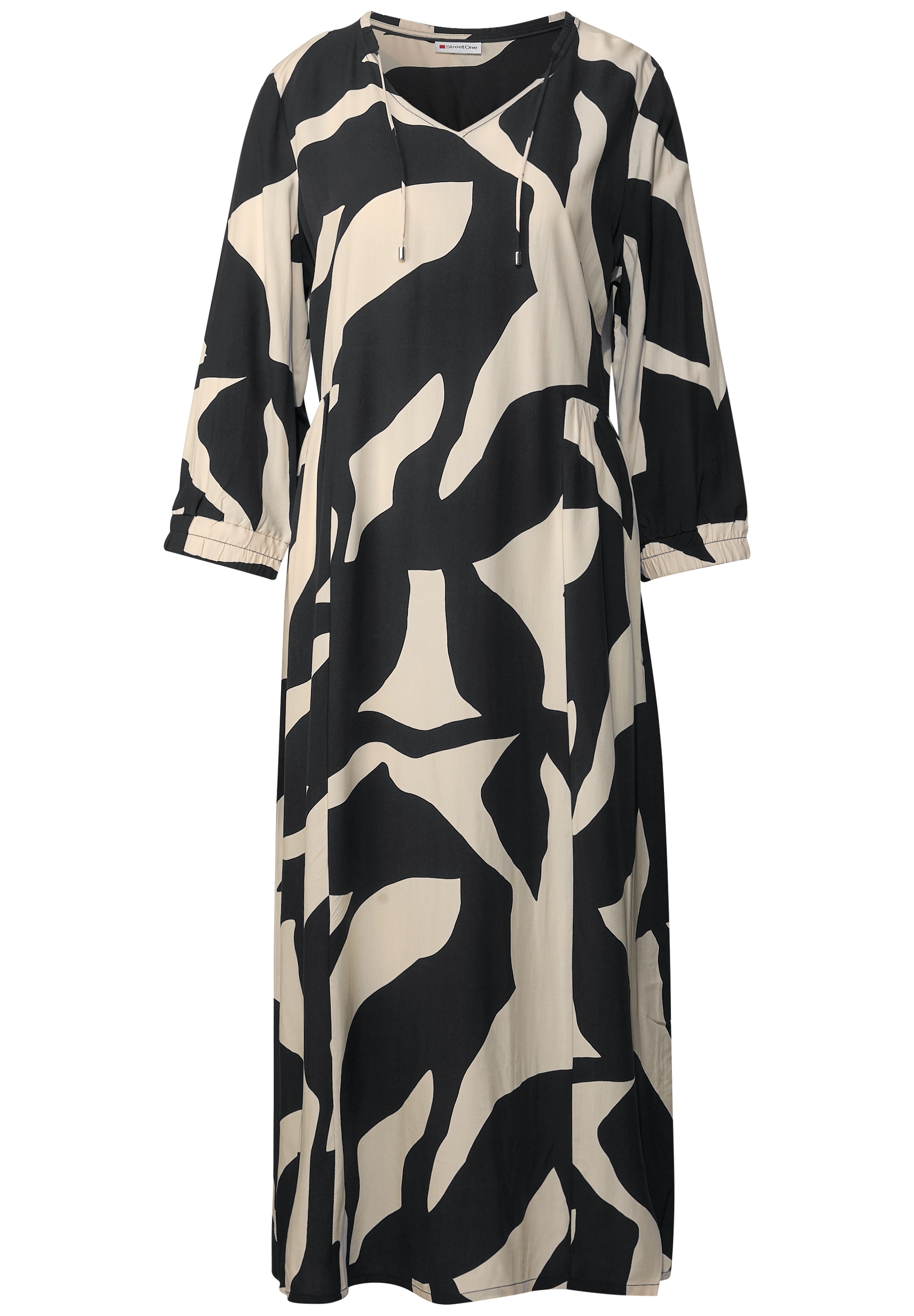 STREET ONE Midikleid, mit grafischem Muster und 3/4 -Arm