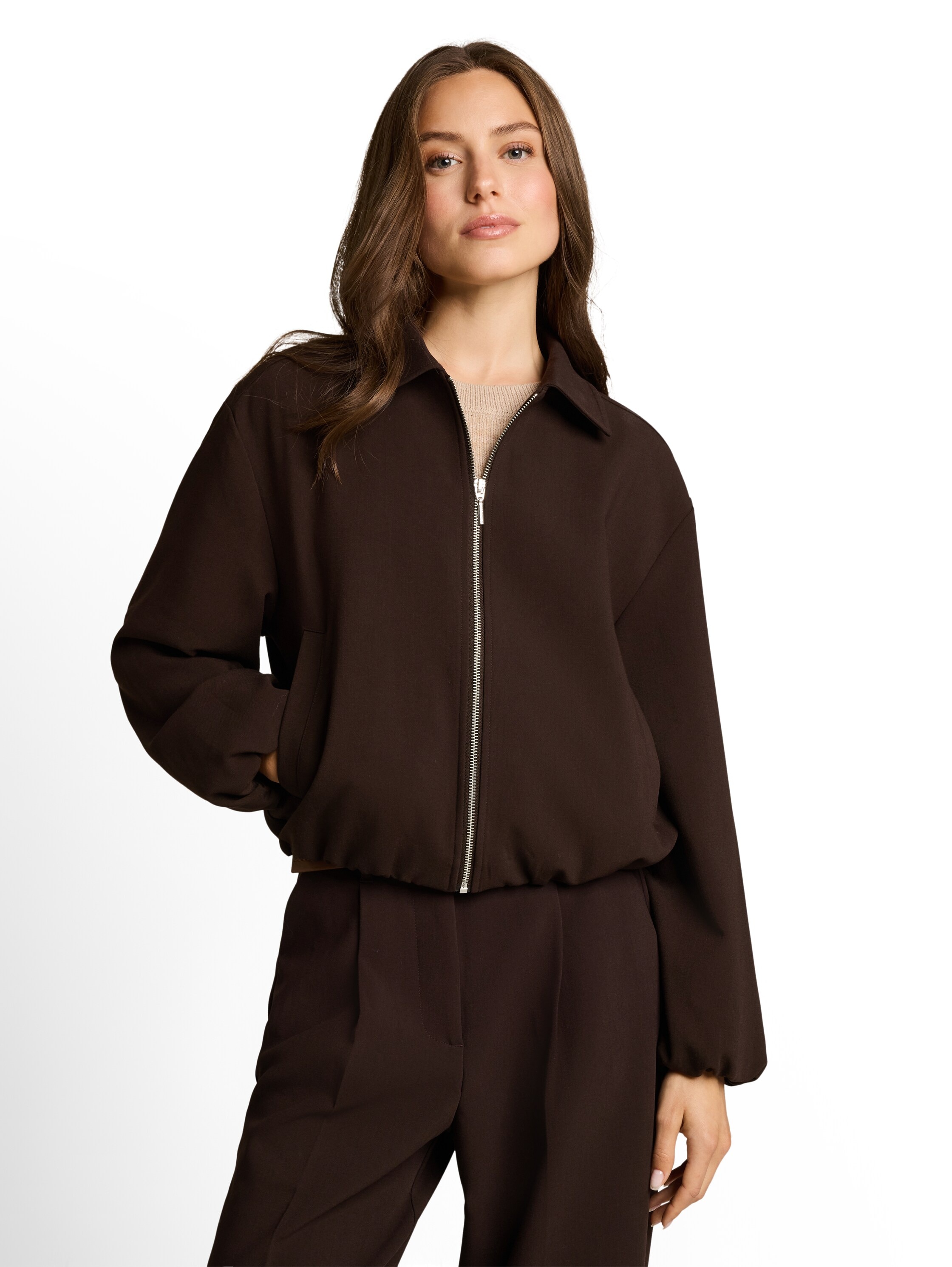 Image of TOM TAILOR Jackenblazer "Loose" Kurzjacke im Loose Fit / Hemdkragen