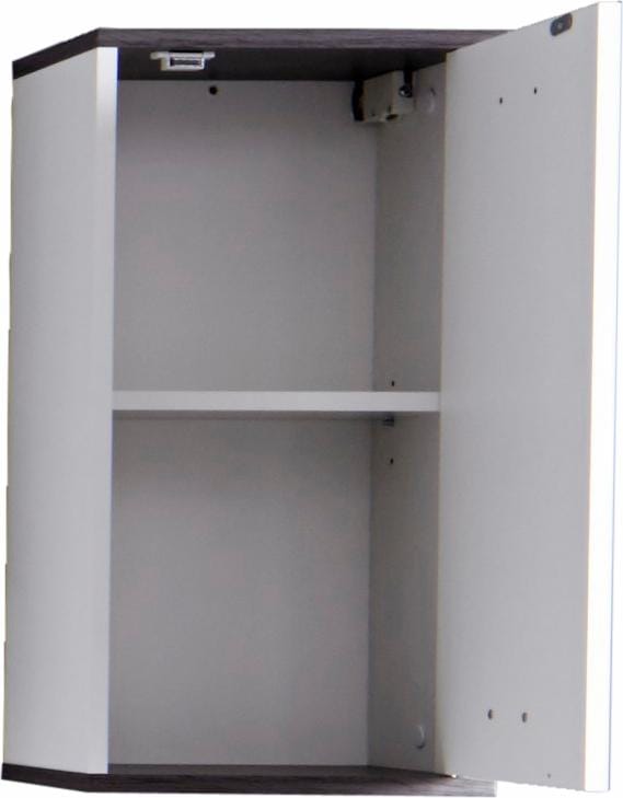 welltime Hängeschrank »Sanremo« Badschrank mit 2 Fächern in Weiss/Rauchsilber - (B/T/H) 32/21/60 cm