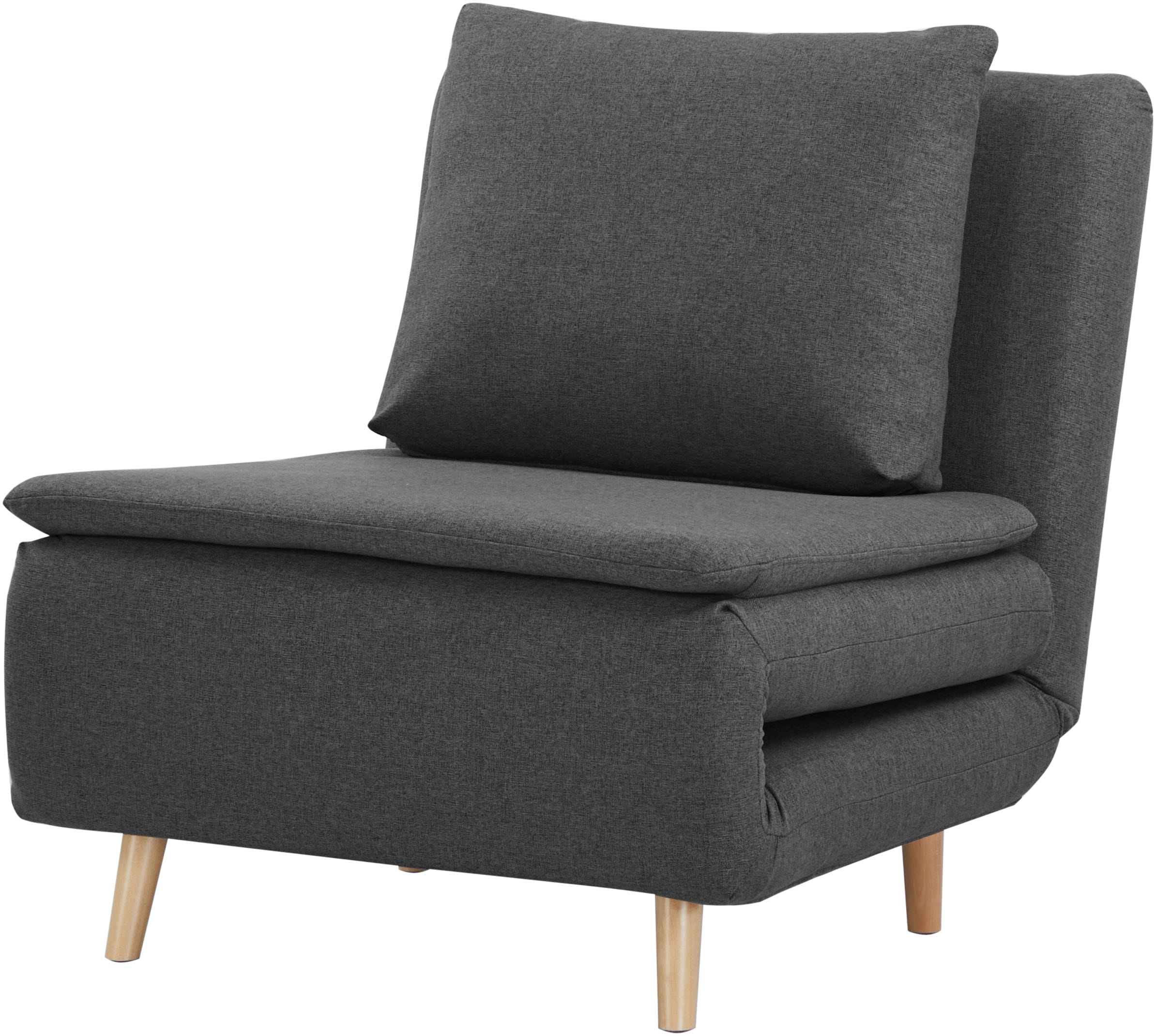 INOSIGN Sessel »AINSLEY« wandelbar zum Gästebett, Schlafsofa, Webstoff u. Cord-Bezug