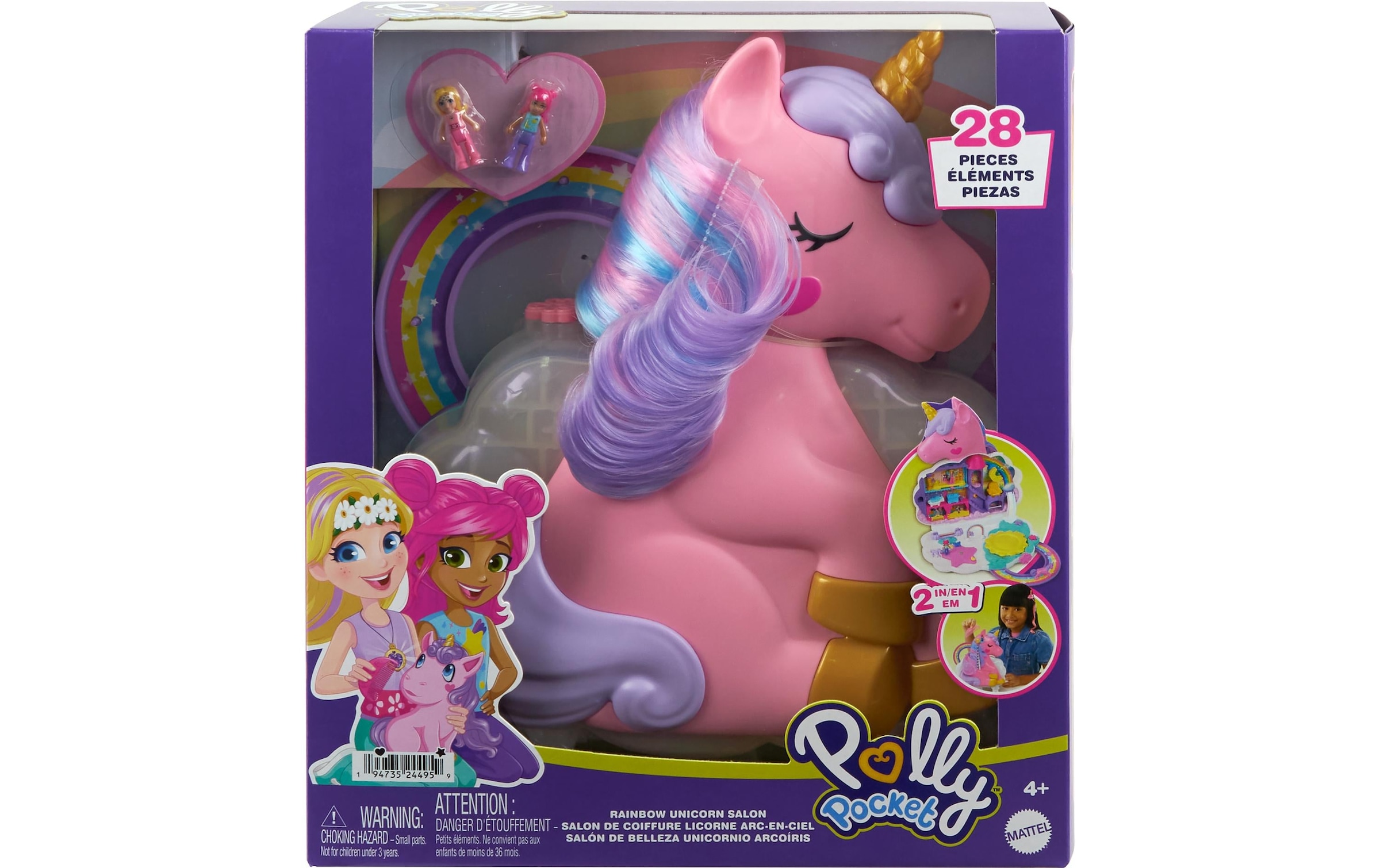 Polly Pocket Spielwelt »Polly Pocket Einhorn Haarspiel Schatulle«