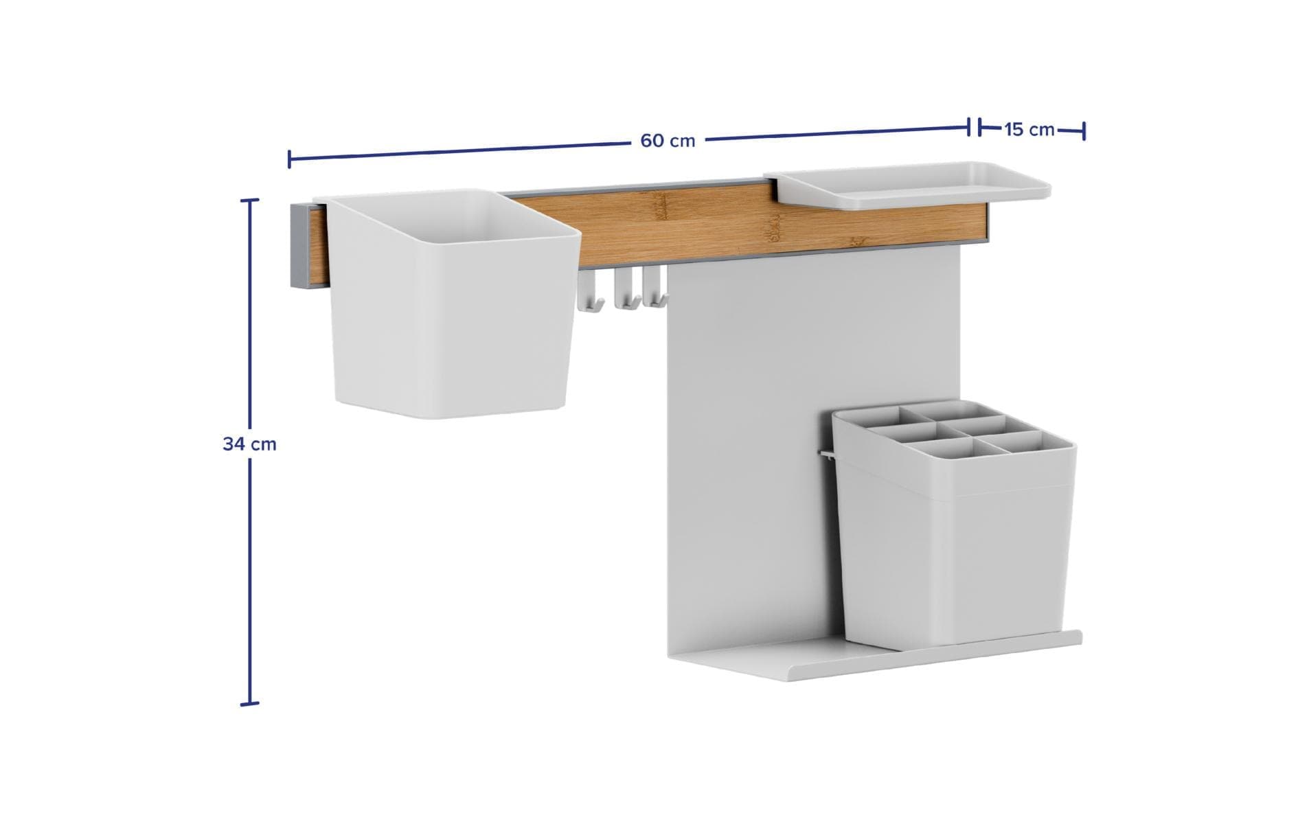 tesa Elément de rangement »M Bambus/Weiss«