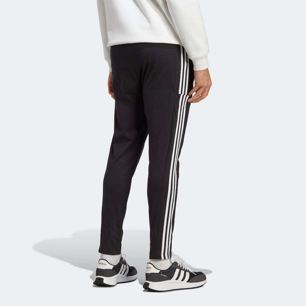 adidas Sportswear Sporthose »ESSENTIALS SINGLE JERSEY TAPERED OPEN HEM 3STREIFEN HOSE«, (1 tlg.)