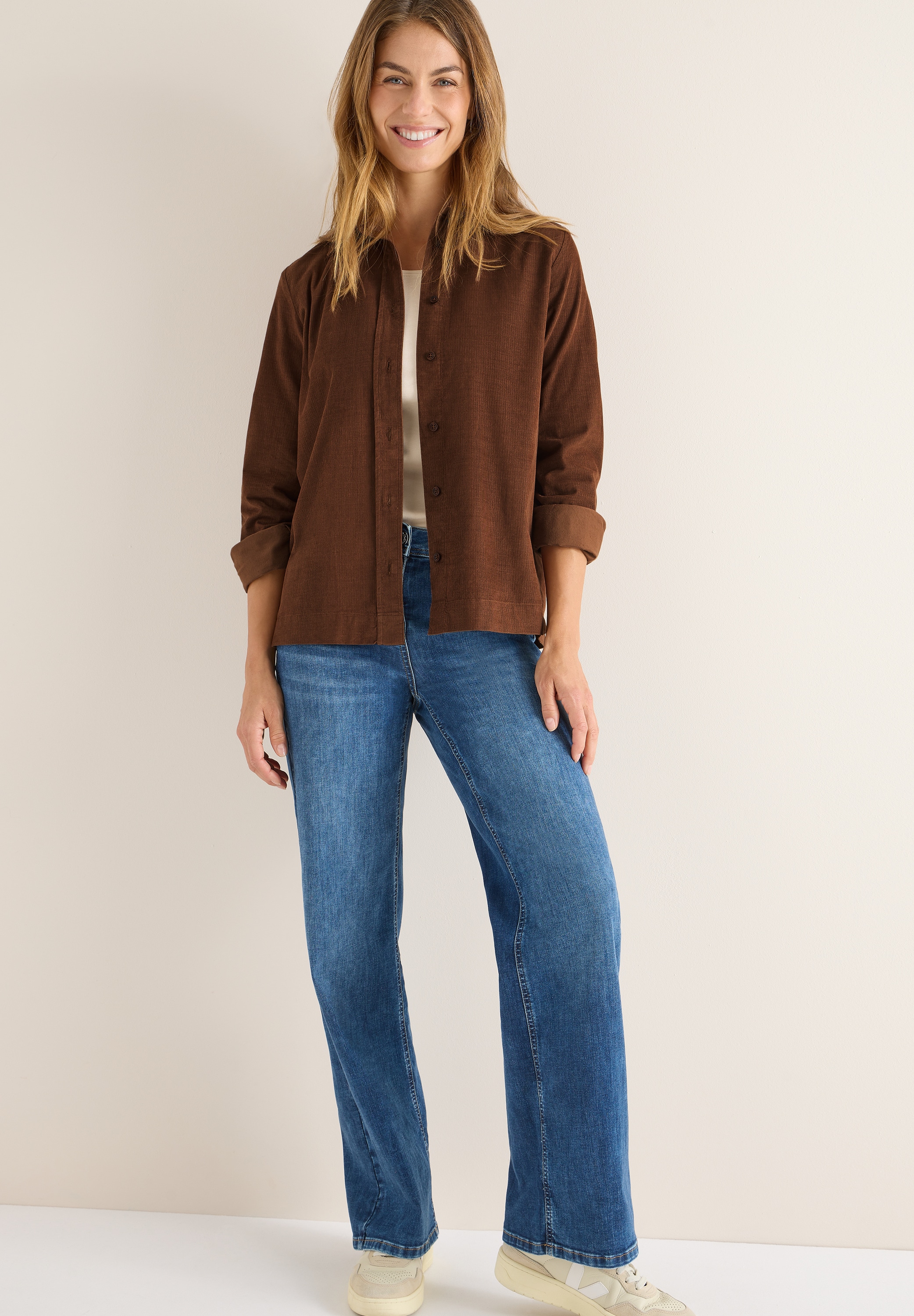 Cecil Langarmbluse mit Hemdkragen