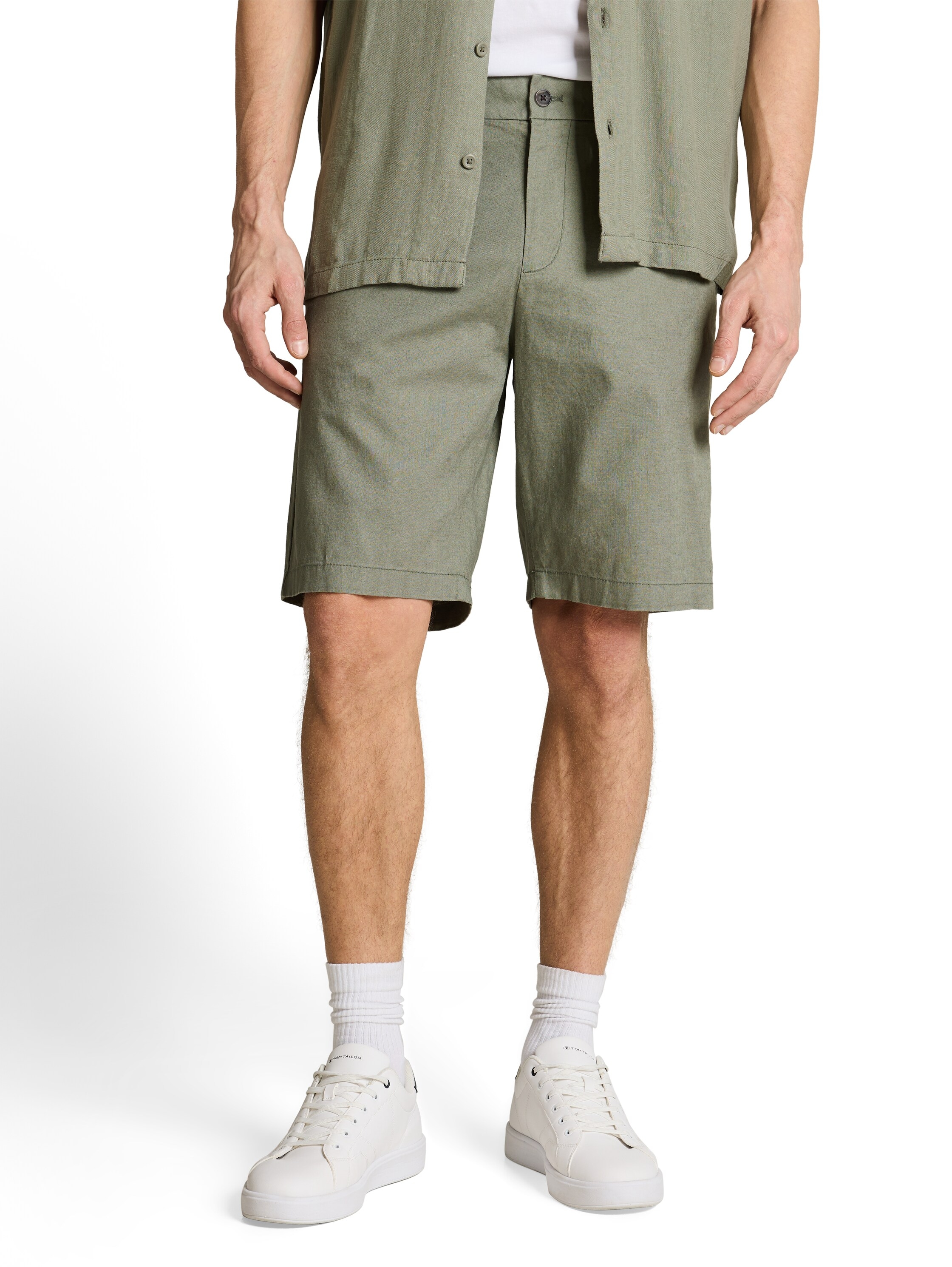 Image of TOM TAILOR Denim Chinoshorts aus Leinen