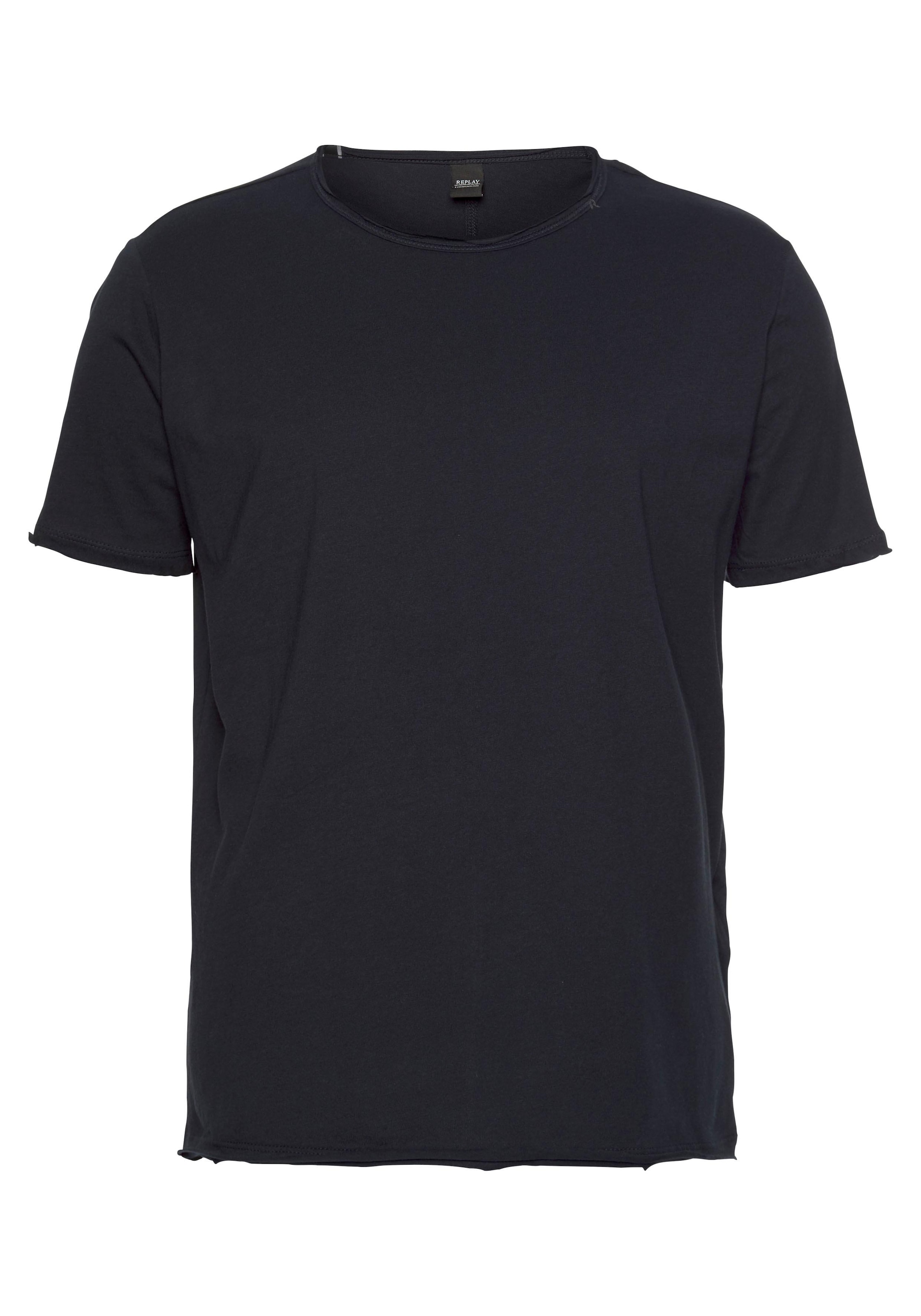 Replay T-Shirt, offene Kanten