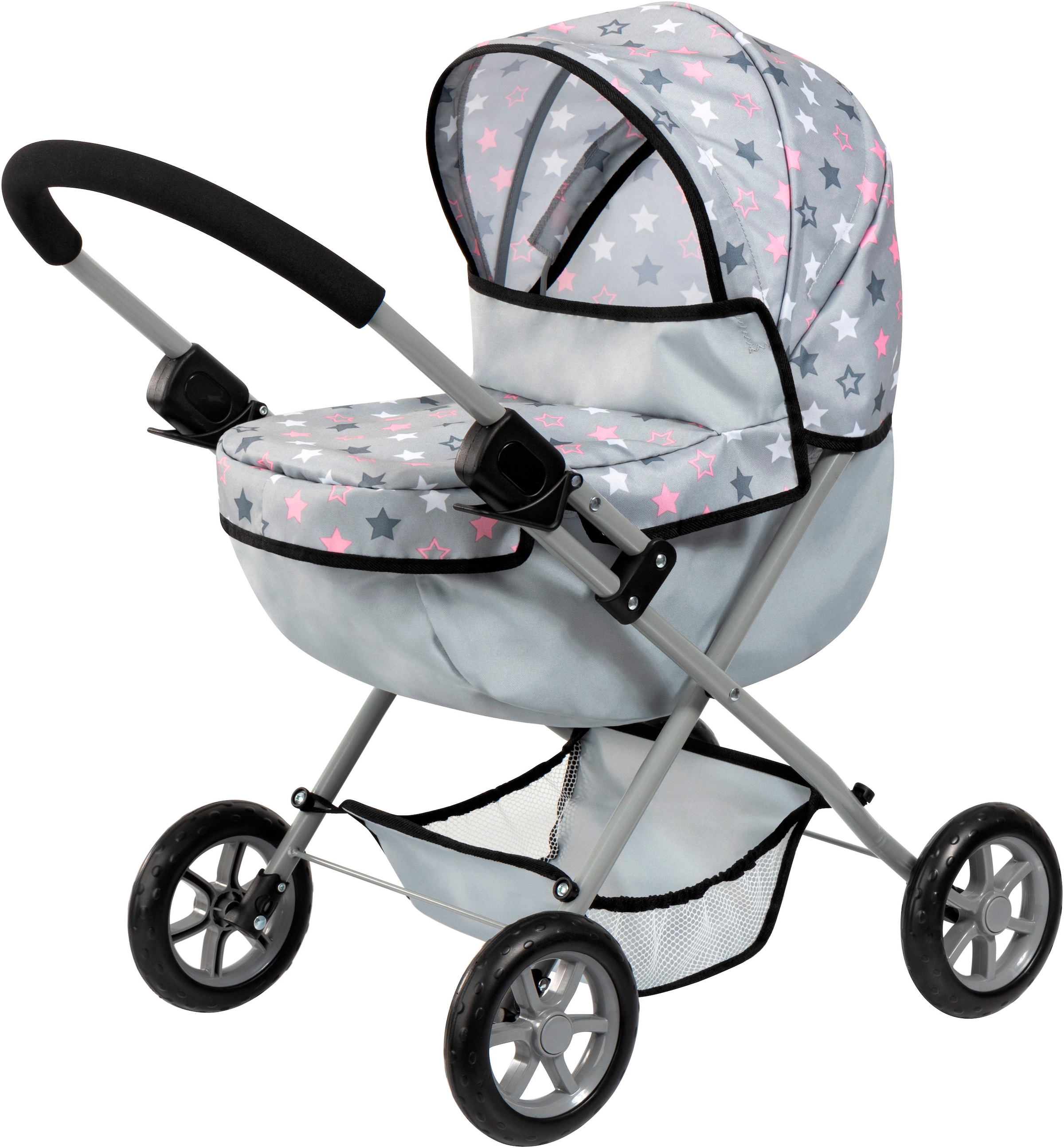 Bayer Puppenwagen »Cosy Set, grau« mit Puppenhochstuhl und Wickeltasche