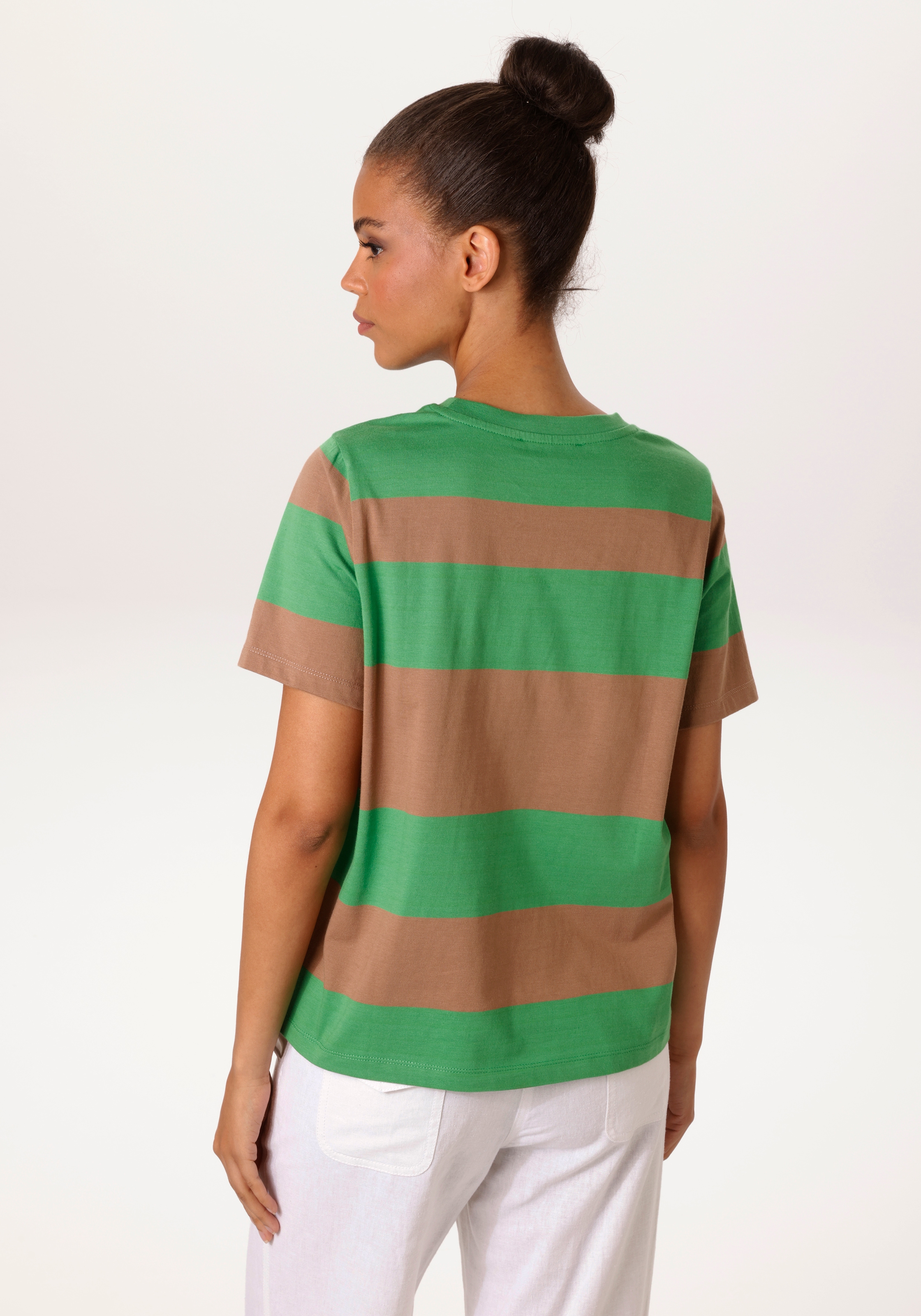 Aniston CASUAL T-Shirt mit grossflächiger "Puste"-Blume bedruckt - NEUE KOLLEKTION