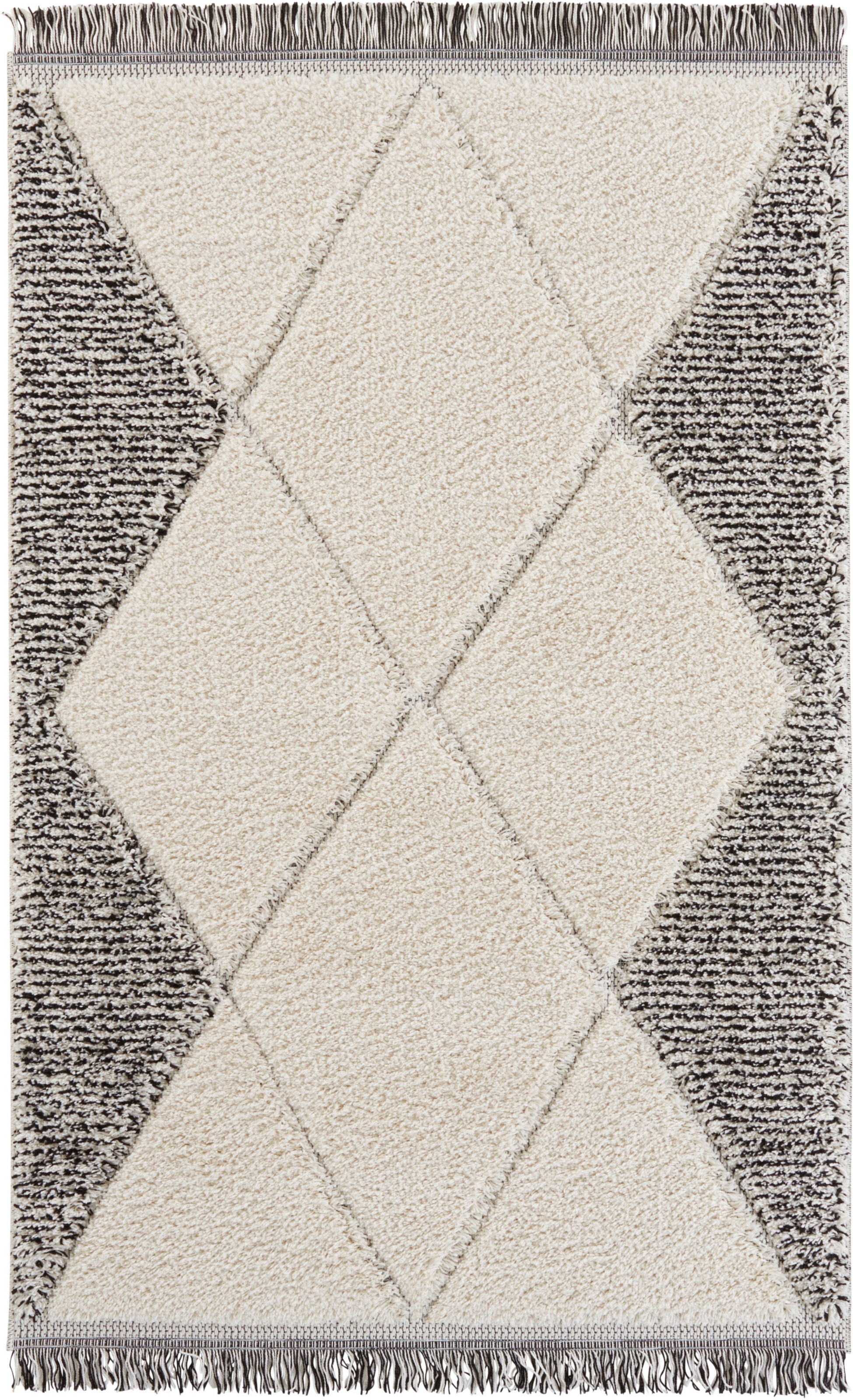 HANSE Home Hochflor-Teppich »Sinai«, rechteckig, 35 mm Höhe, Sisal-Optik, Hoch-Tief Struktur, Robust, Pflegeleicht