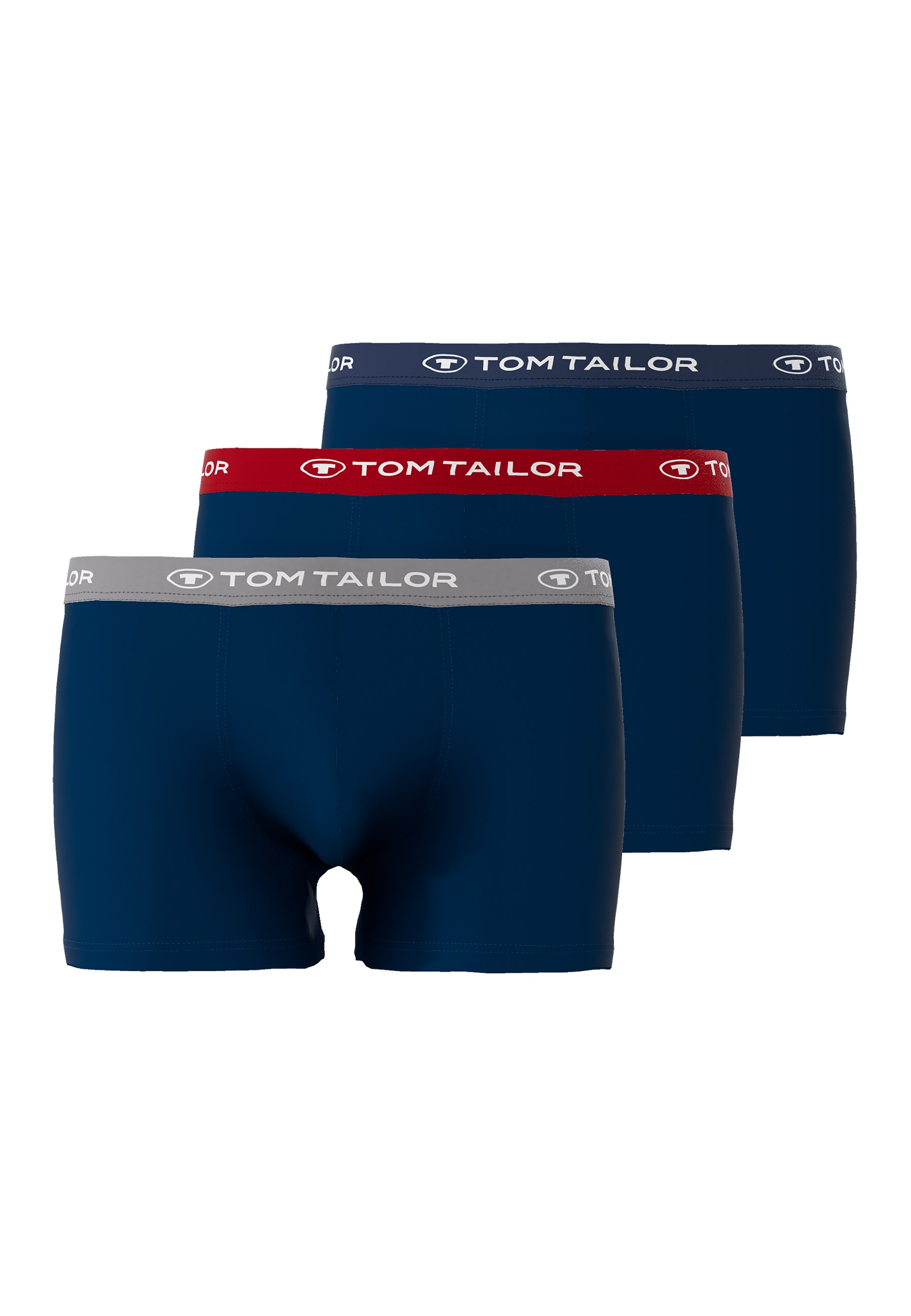 TOM TAILOR Boxershorts »Buffer«, (Packung, 3 St.), mit angenehmen Logobund