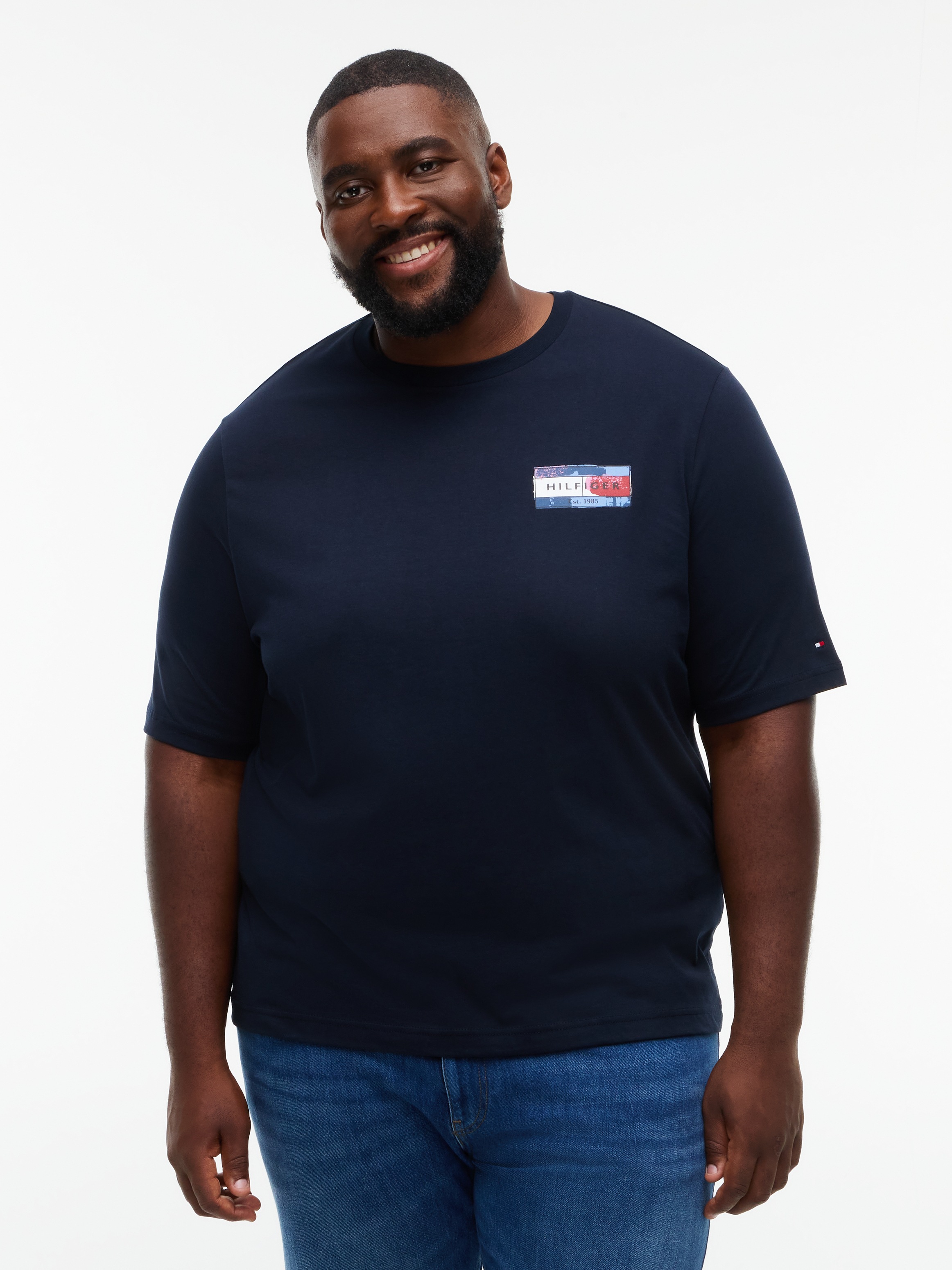 Image of Tommy Hilfiger Big & Tall T-Shirt "BT-BACK FLAG GRPHIC" mit Rückenprint, normale Passform