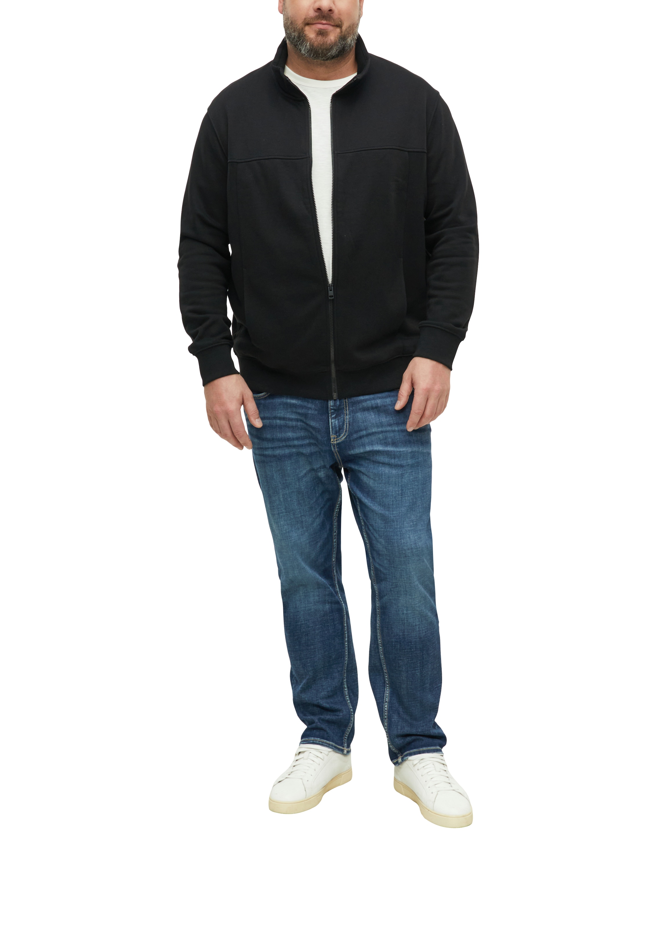 s.Oliver Men Big Sizes Veste sweat avec fermeture éclair et col montant