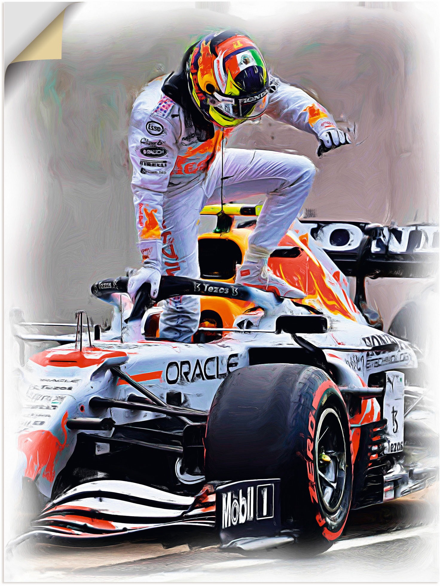 Image of Artland Wandbild »Sergio Pérez alias Checo«, Auto, (1 St.), in vielen Grössen & Produktarten - Alubild / Outdoorbild für den Aussenbereich, Leinwandbild, Poster, Wandaufkleber / Wandtattoo auch für Badezimmer geeignet bei Ackermann Versand Schweiz