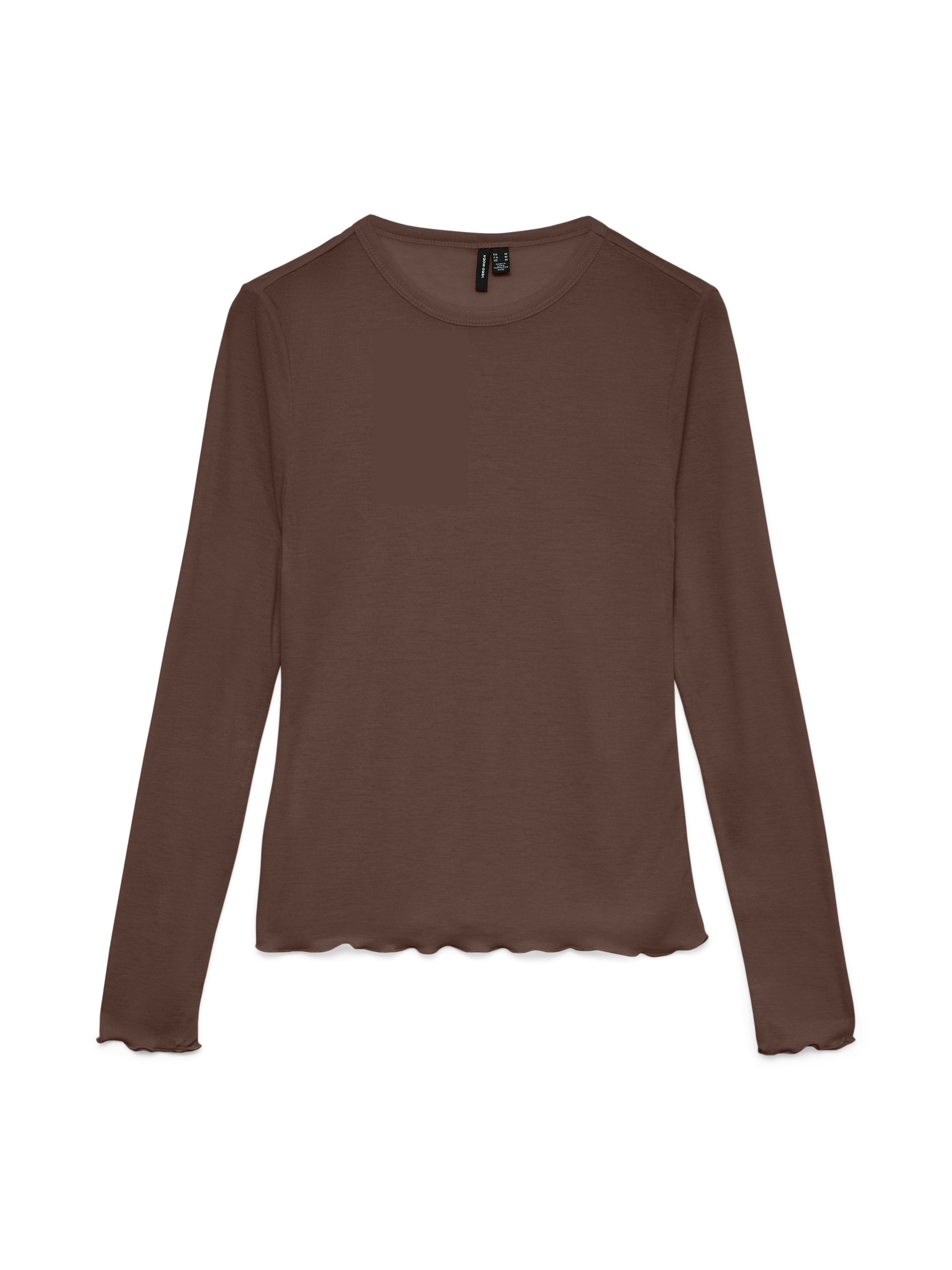 Vero Moda T-shirt à manches longues »VMARIEL LS TOP JRS NOOS« Materialmix, gewellter Saum