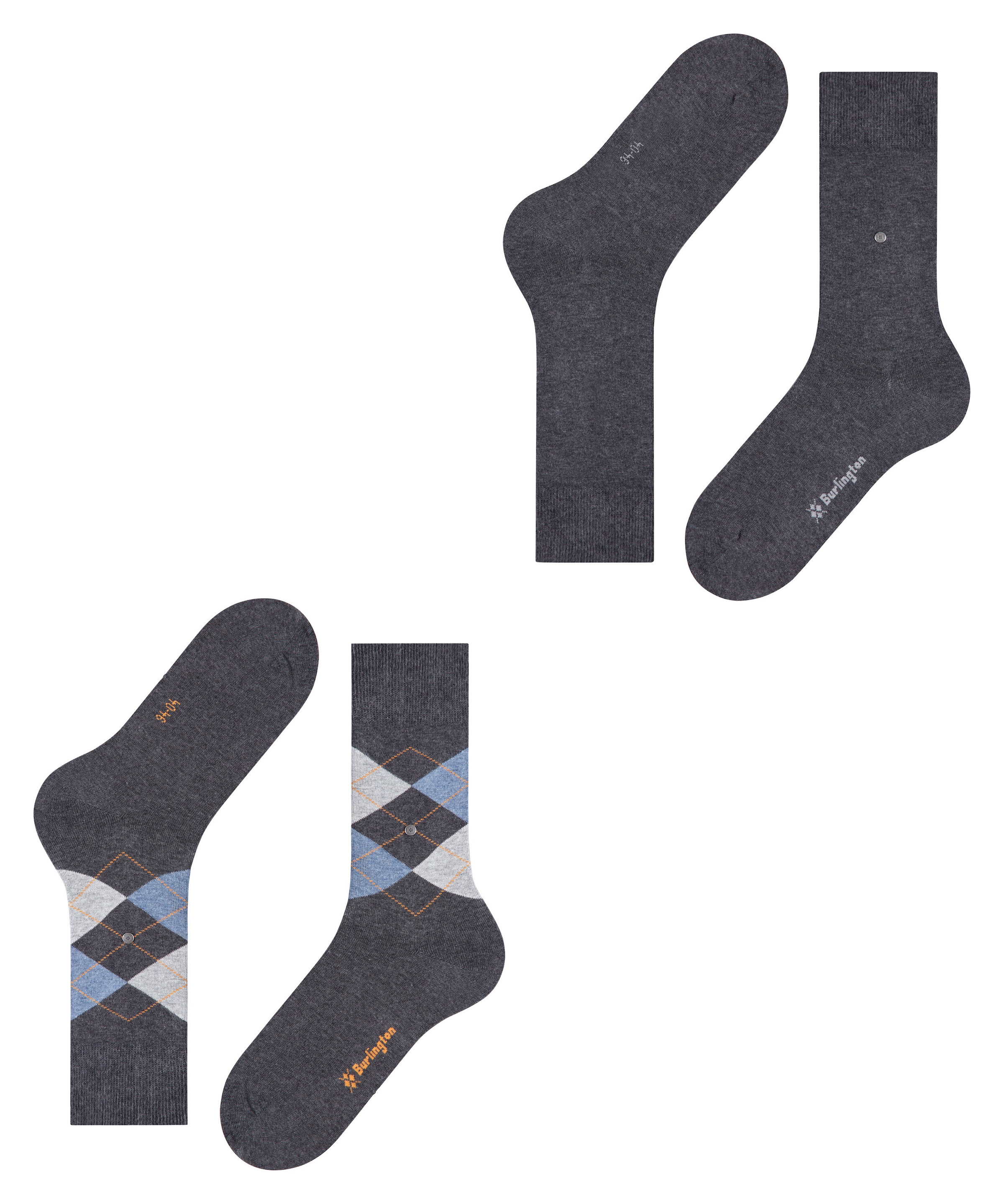 Burlington Socken »Everyday Argyle Mix« 2er Pack, 2 Stk. tlg. aus weicher gekämmter Baumwolle atmungsaktiv