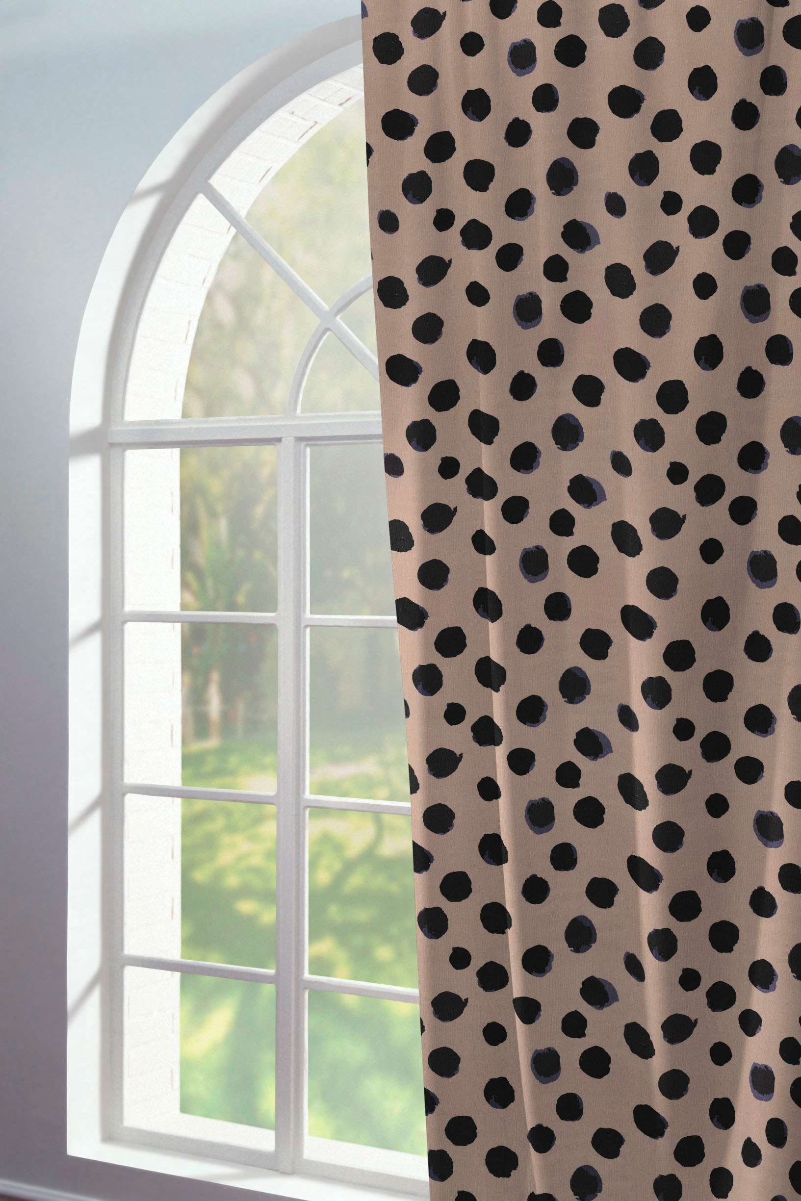 Adam Vorhang »Vorhang Dots aus Leinen und Bio-Baumwolle, Ösen (1 St)«, (1 St.), Blickdichter Vorhang Dots aus Leinen und Bio-Baumwolle Made in Germany