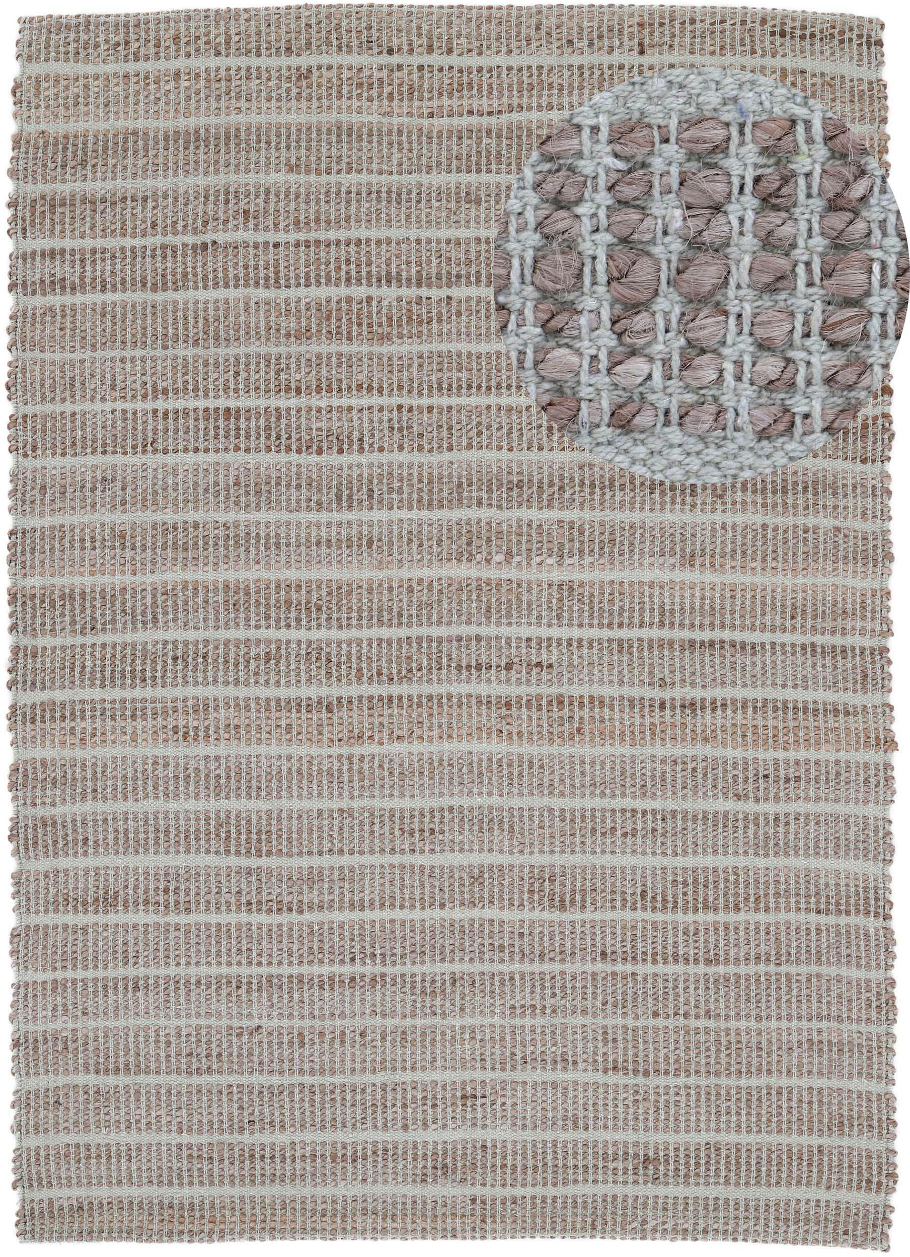carpetfine Teppich »Lara«, rechteckig, 6 mm Höhe, Wendeteppich aus Jute/Baumwolle, Wohnzimmer