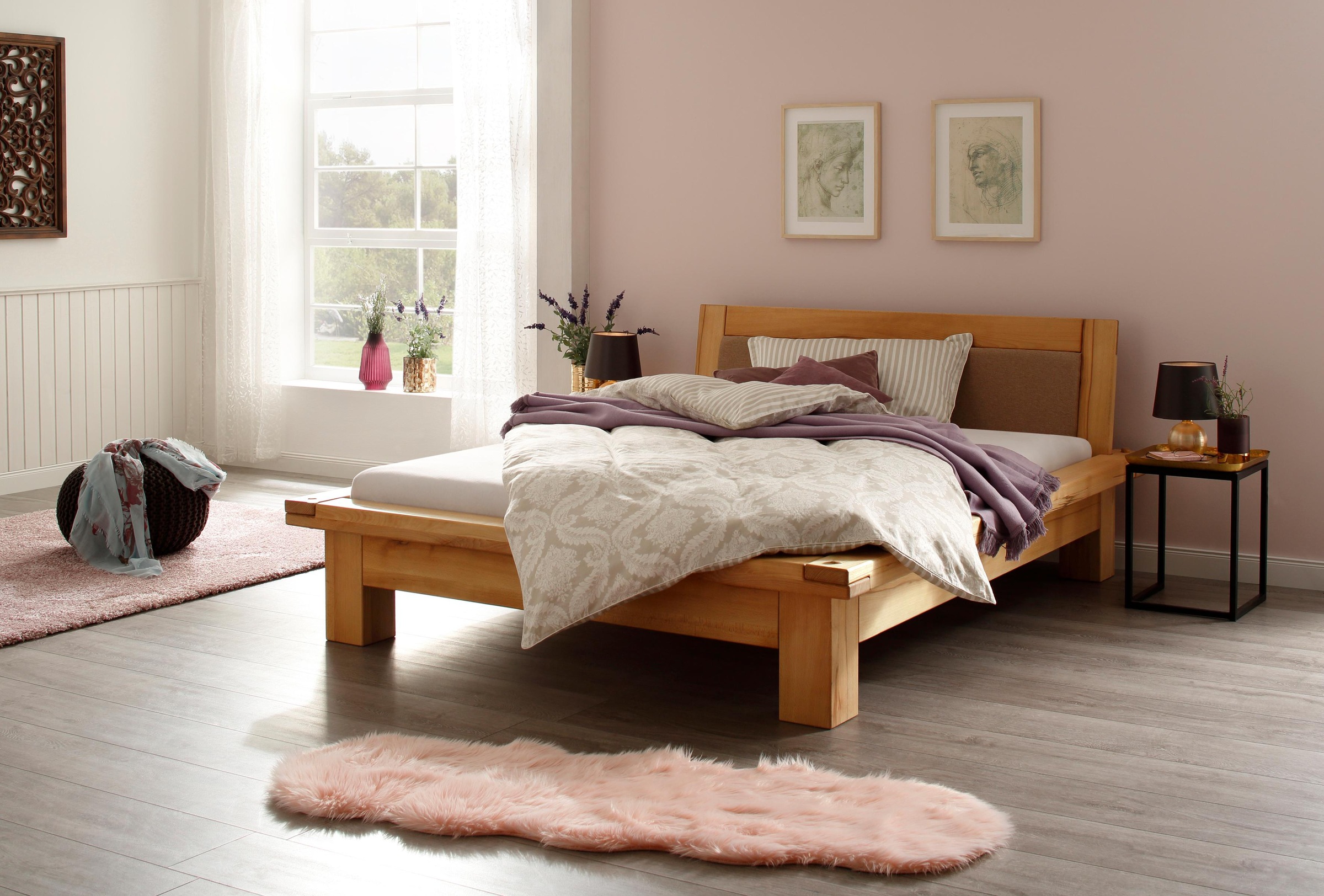 Image of Holzzone Bett »Cindy«, aus Massivholz Wildeiche bei Ackermann Versand Schweiz