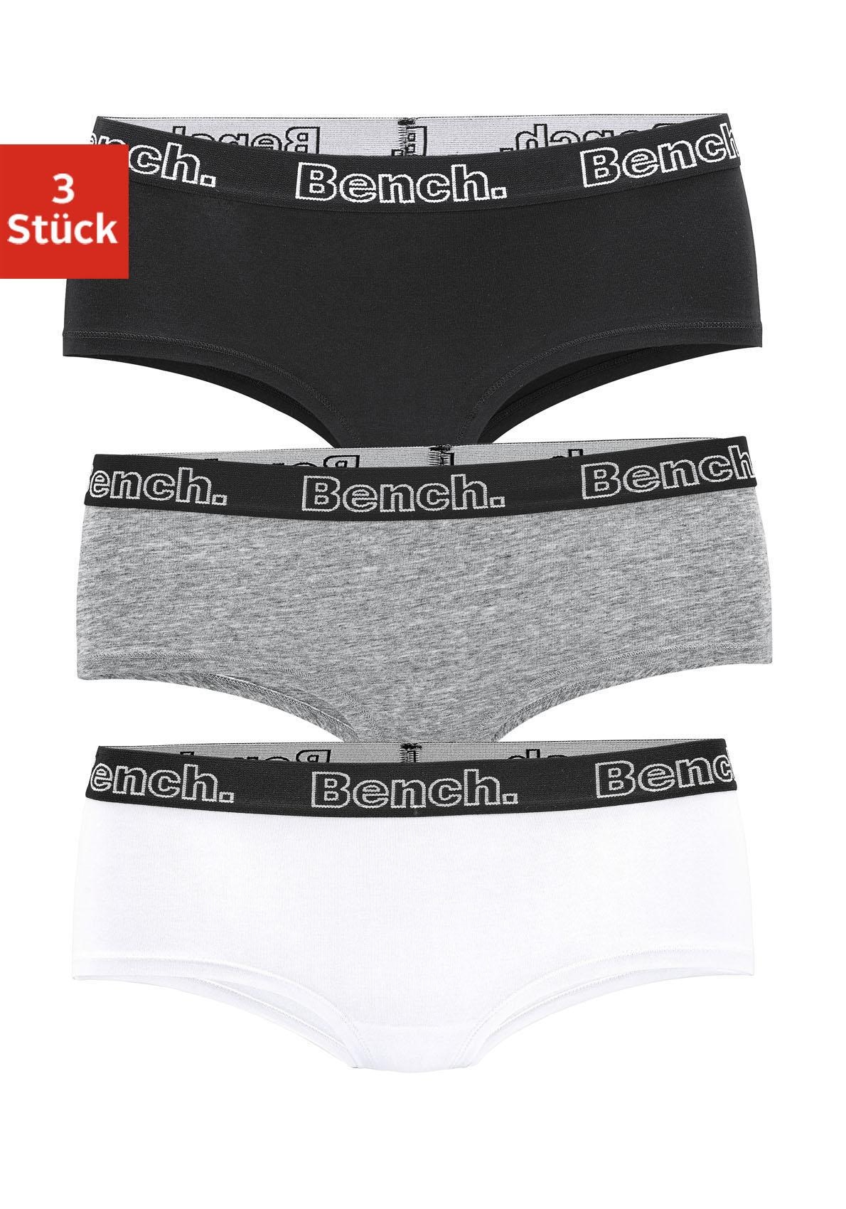 ✌ Bench. Panty, (Packung, 3 St.), mit schwarzem Logo Webbund Acheter en  ligne