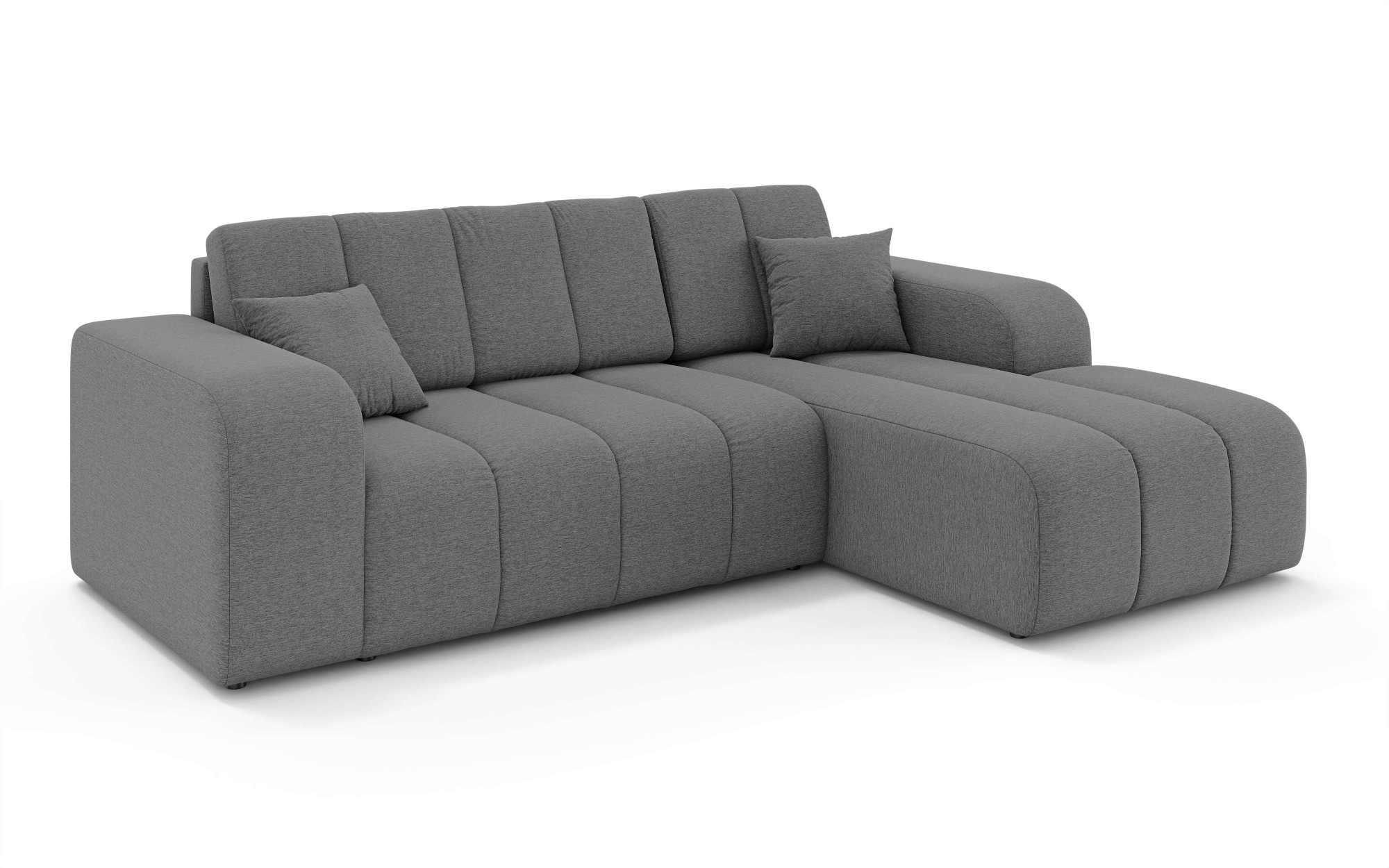 GOODproduct Ecksofa »CASSY L-Form, Schlafsofa mit Bettkasten, Masse B/T/H: 245/165/88 cm« mit 2 Rückenkissen, Recamiere rechts oder links bestellbar