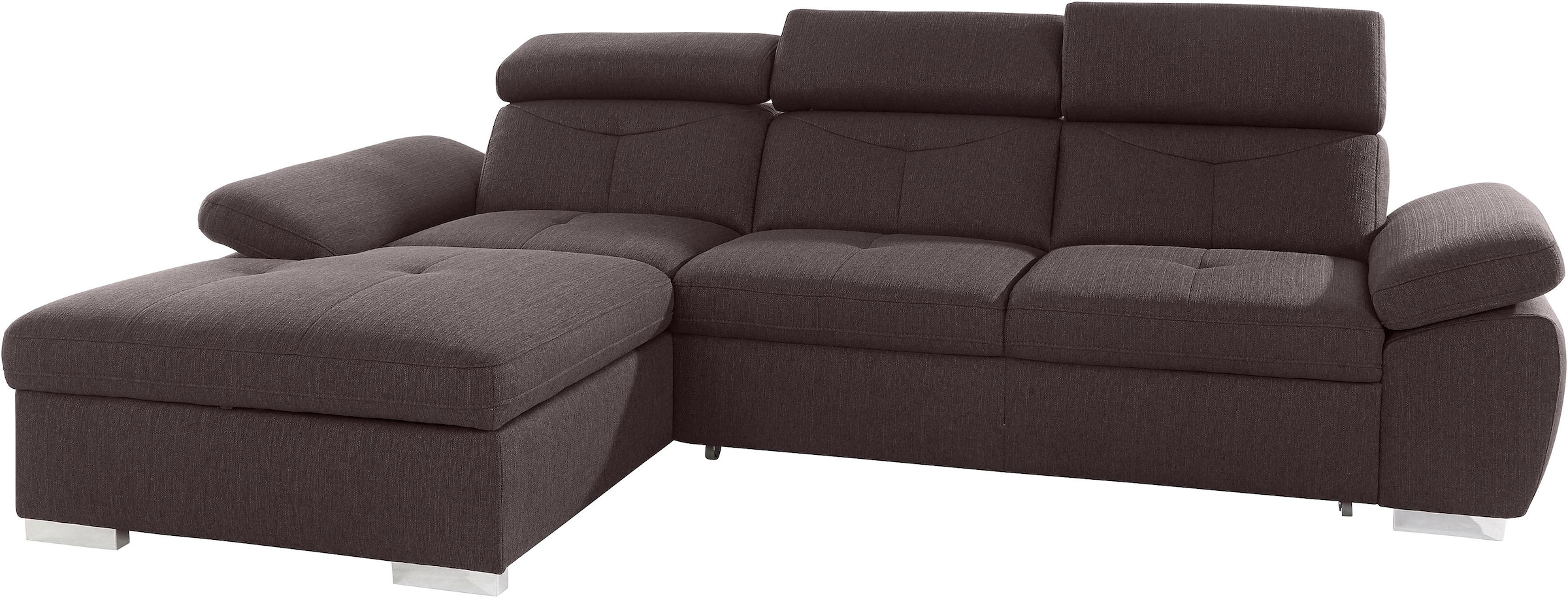 Image of exxpo - sofa fashion Ecksofa "Spring, super bequem, mit Armteil- und Kopfteilfunktion" L-Form, wahlweise mit Bettfunktion und Bettkasten