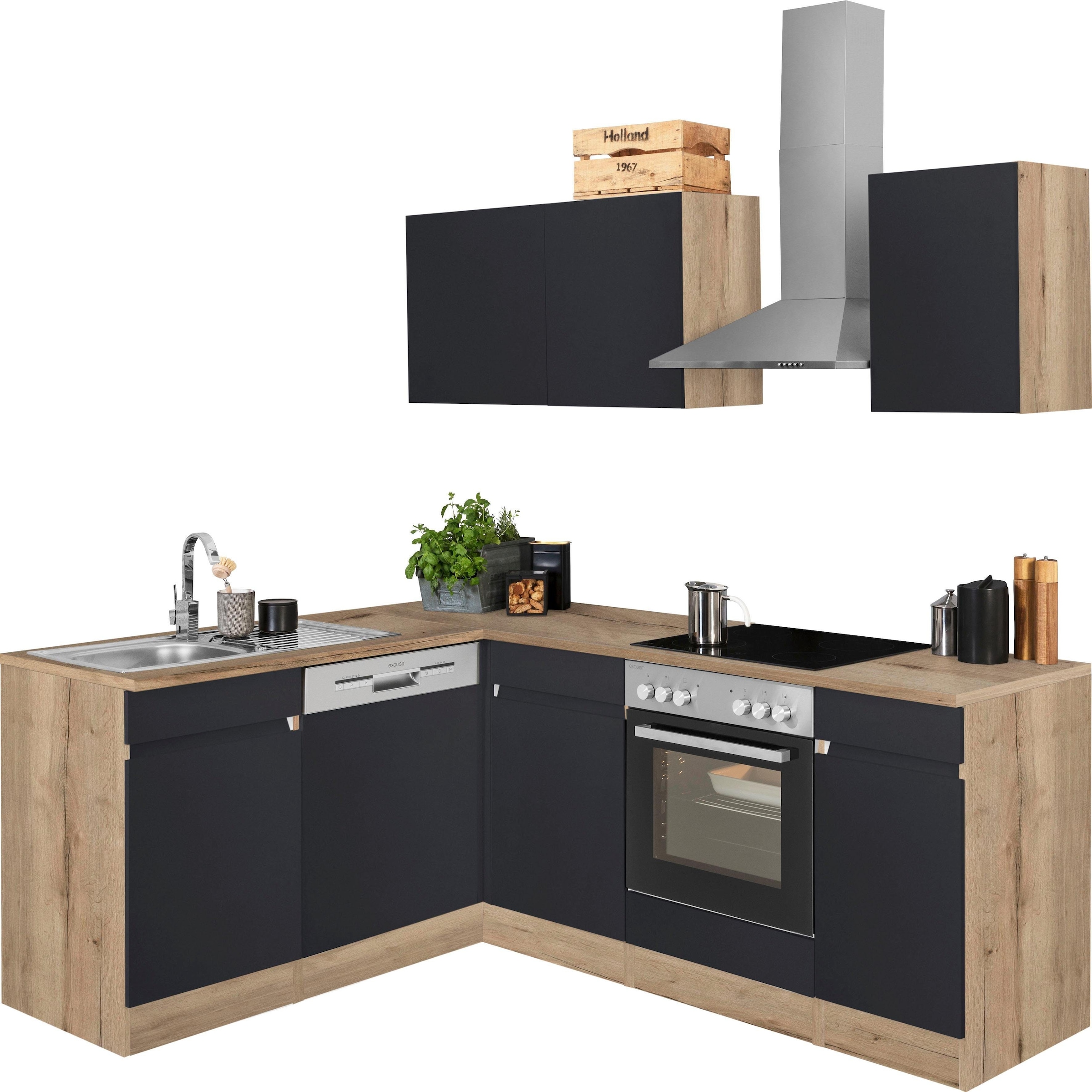 Image of OPTIFIT Küchenzeile "Roth" Stellmasse 210x175 cm,wahlweise mit E-Geräten, Push-to-Open-Funktion