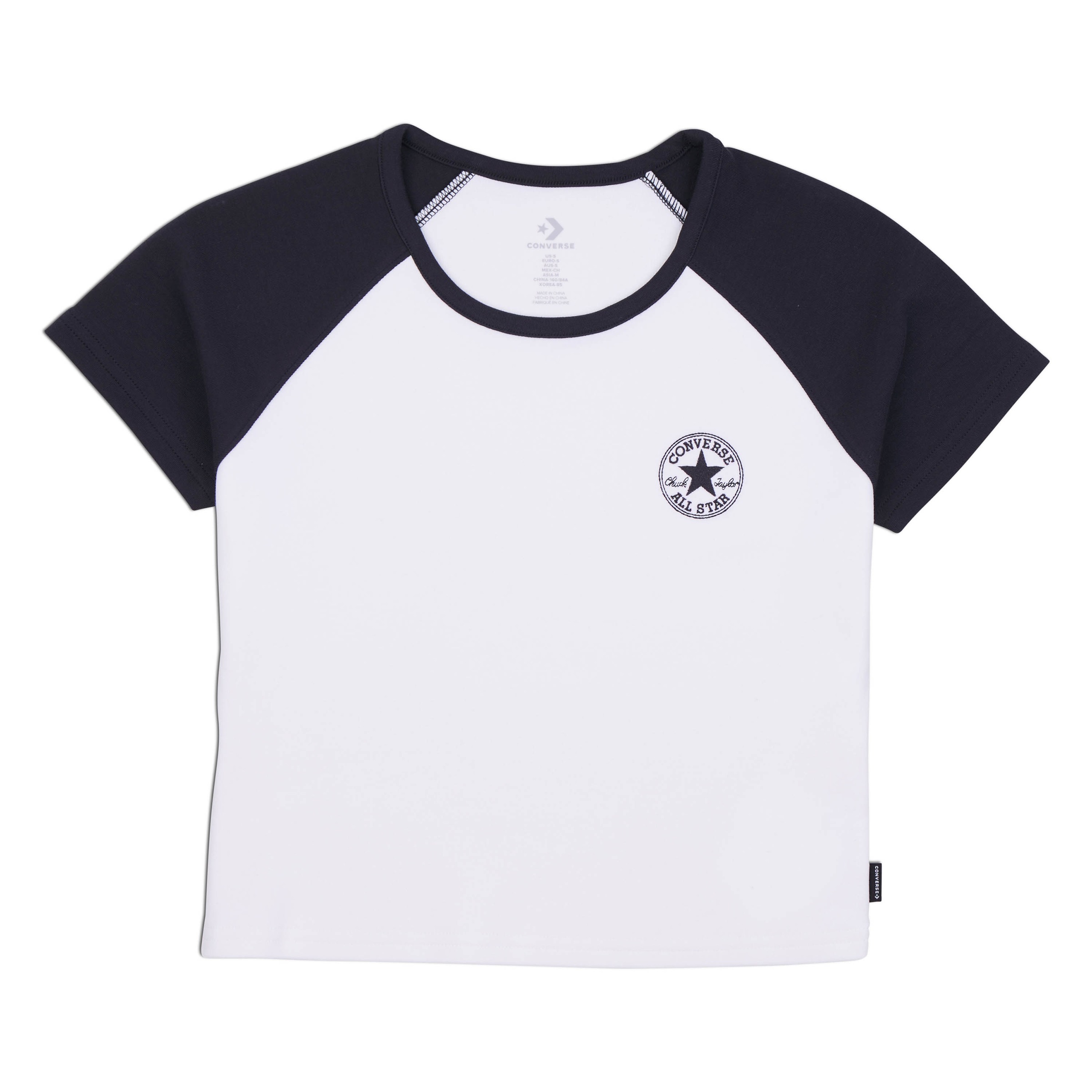 Image of Converse T-Shirt "WOMENS CONVERSE CHUCK TAYLOR RAGLAN T-SHIRT"