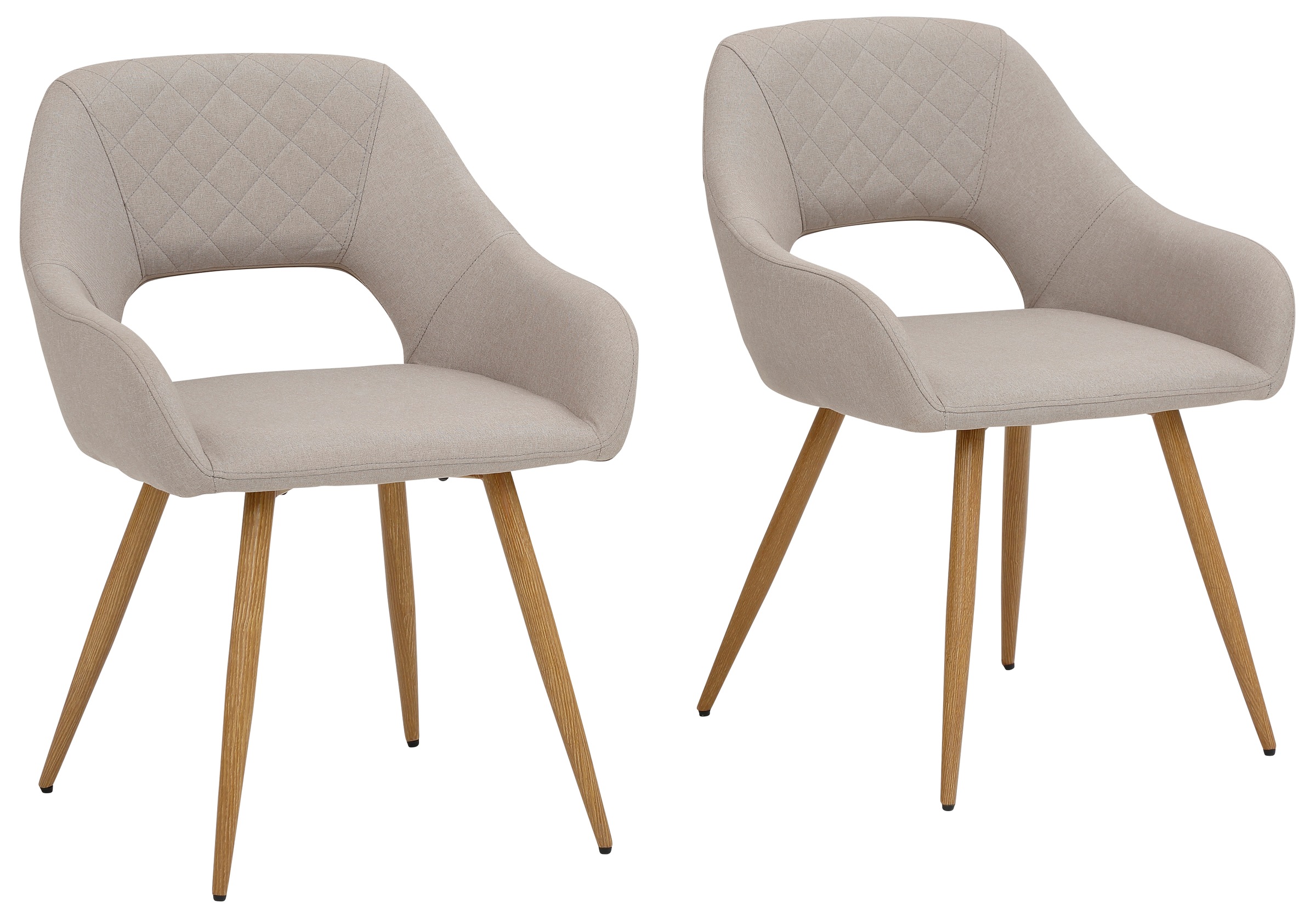 Image of my home Esszimmerstuhl »Epaney«, 2 St., Webstoff, im 2er Set erhältlich, Sitz und Rücken gepolstert, mit Steppung an der Vorderseite des Rückens, Gestell aus Metall, Sitzhöhe 47 cm bei Ackermann Versand Schweiz