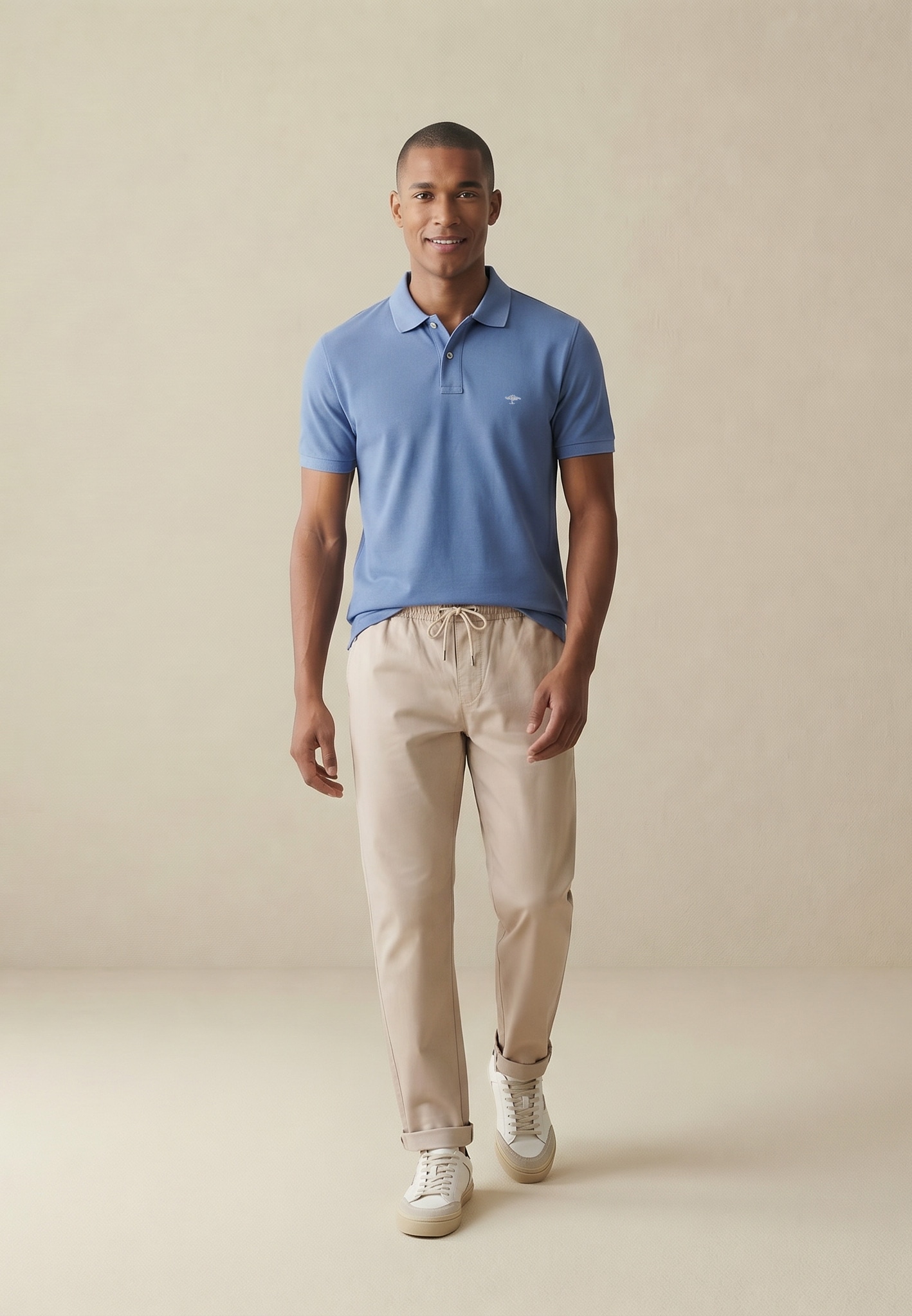FYNCH-HATTON Poloshirt normale Passform, mit 2-Knopf-Polokragen, aus Baumwolle