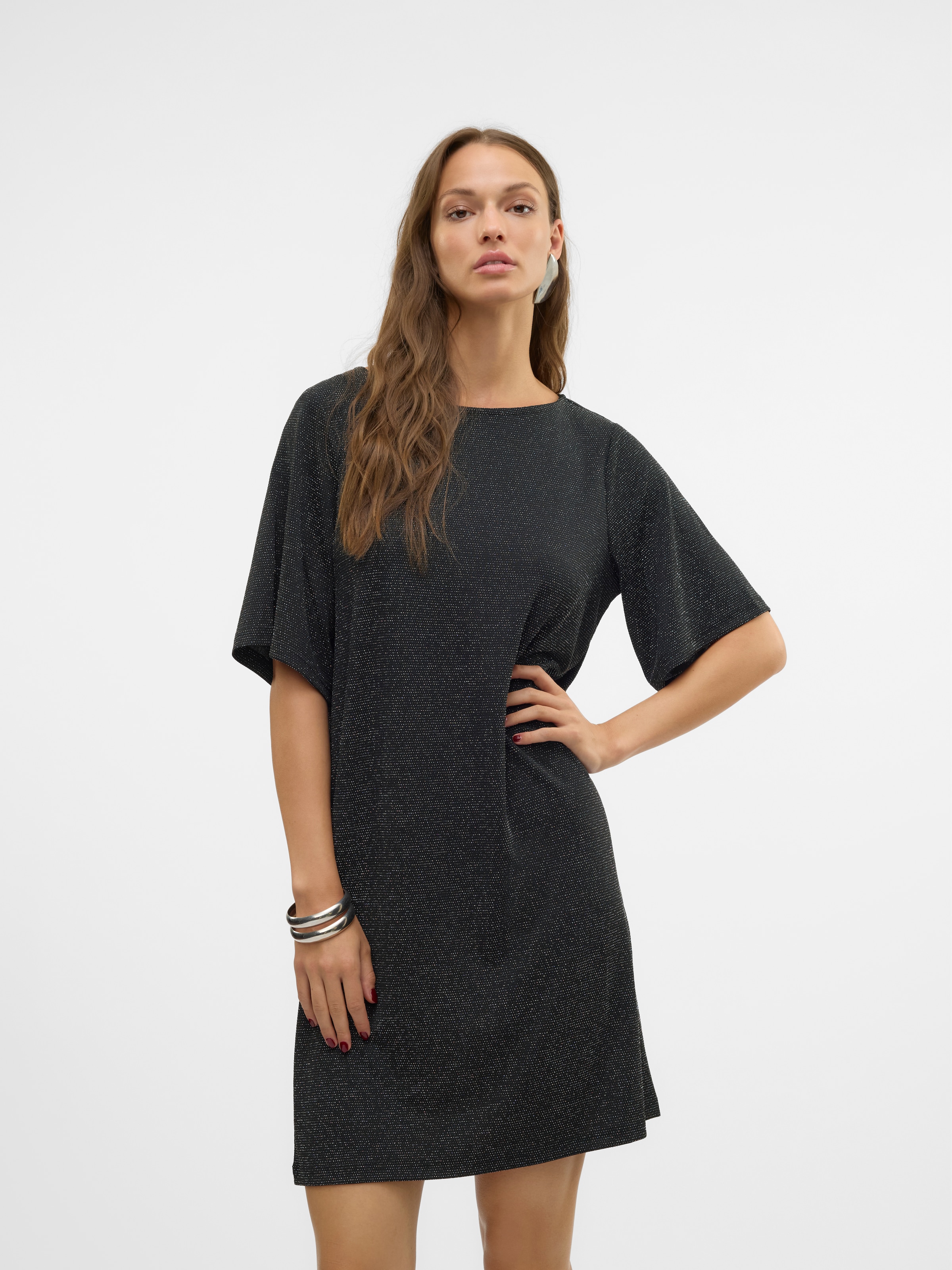 Image of Vero Moda Midikleid "VMKANVA 2/4 TEE DRESS JRS GA" Sommerkleid, mit Glitzer
