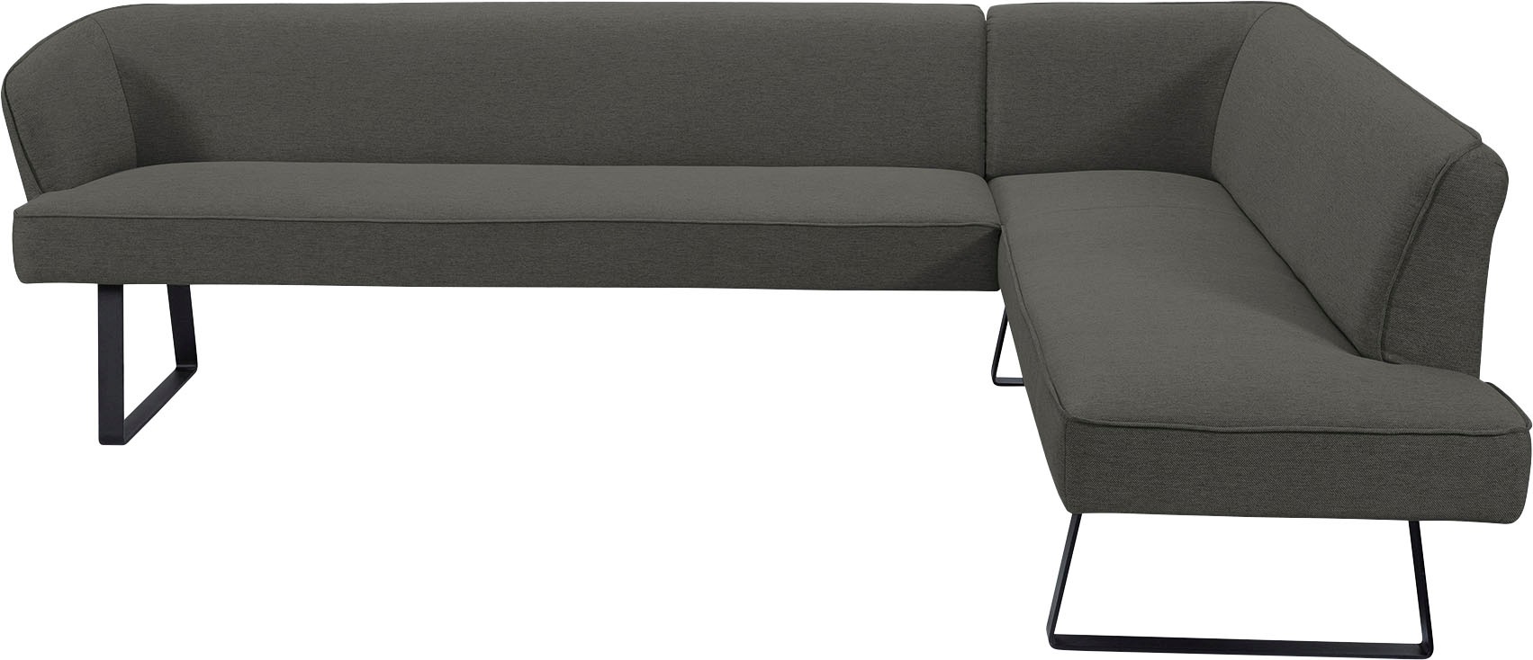 exxpo - sofa fashion Eckbank »Americano« mit Keder und Metallfüssen, Bezug in verschiedenen Qualitäten
