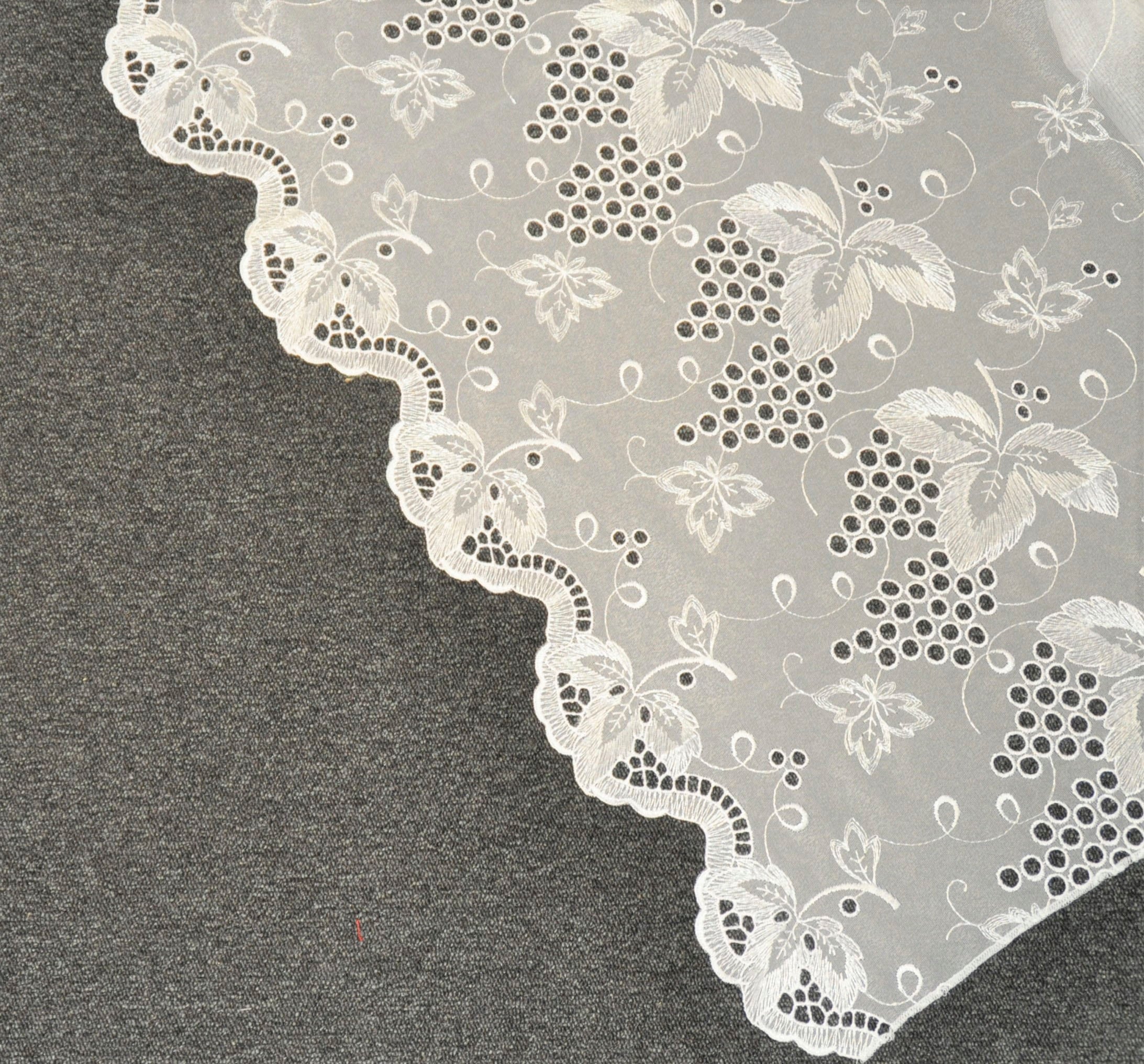 Stickereien Plauen Rideau »Rebe« Bande volante 1 cuis tlg.